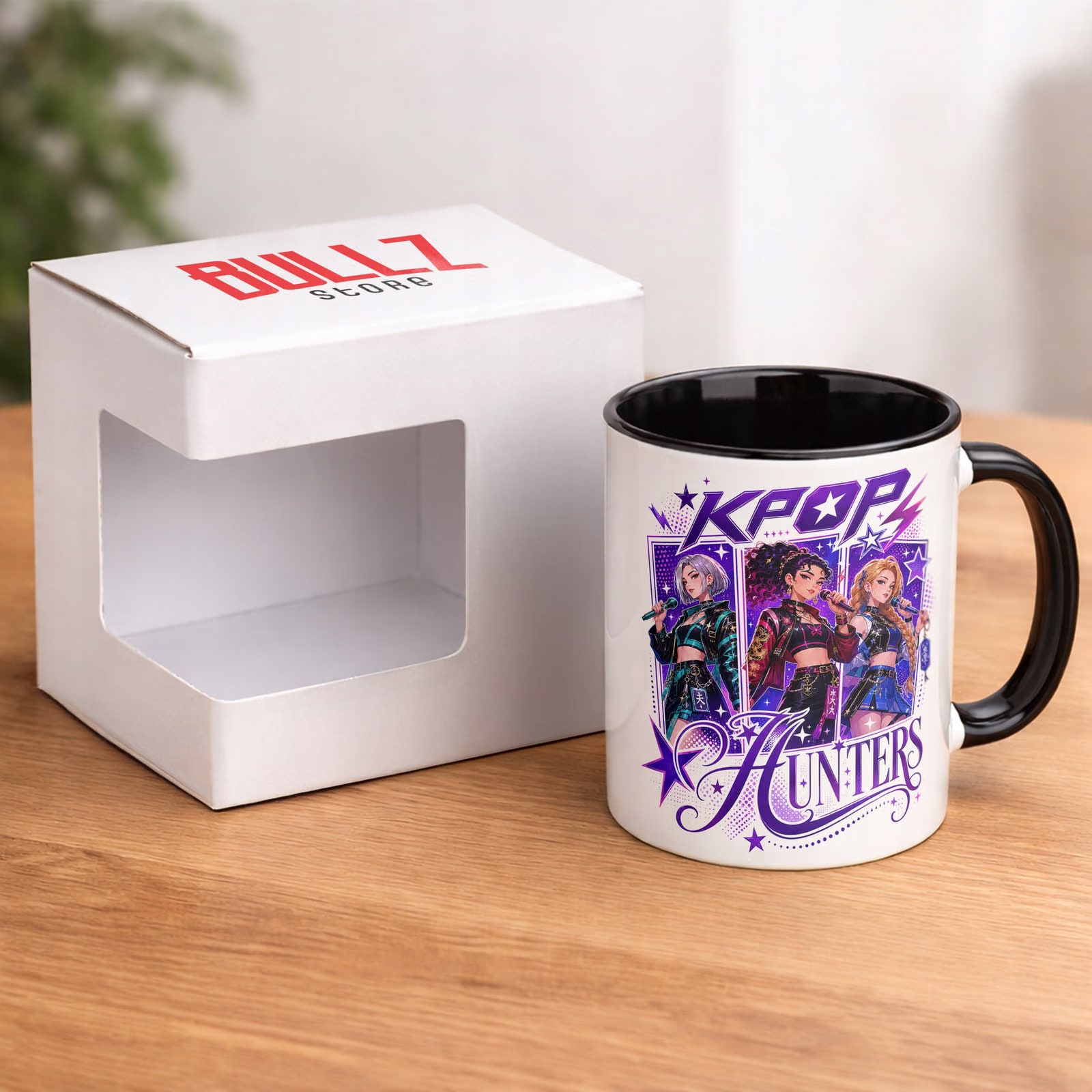 Kubek Czarny z nadrukiem ŁOWCZYNIE KPOP Dla Dzieci Prezent Upominek