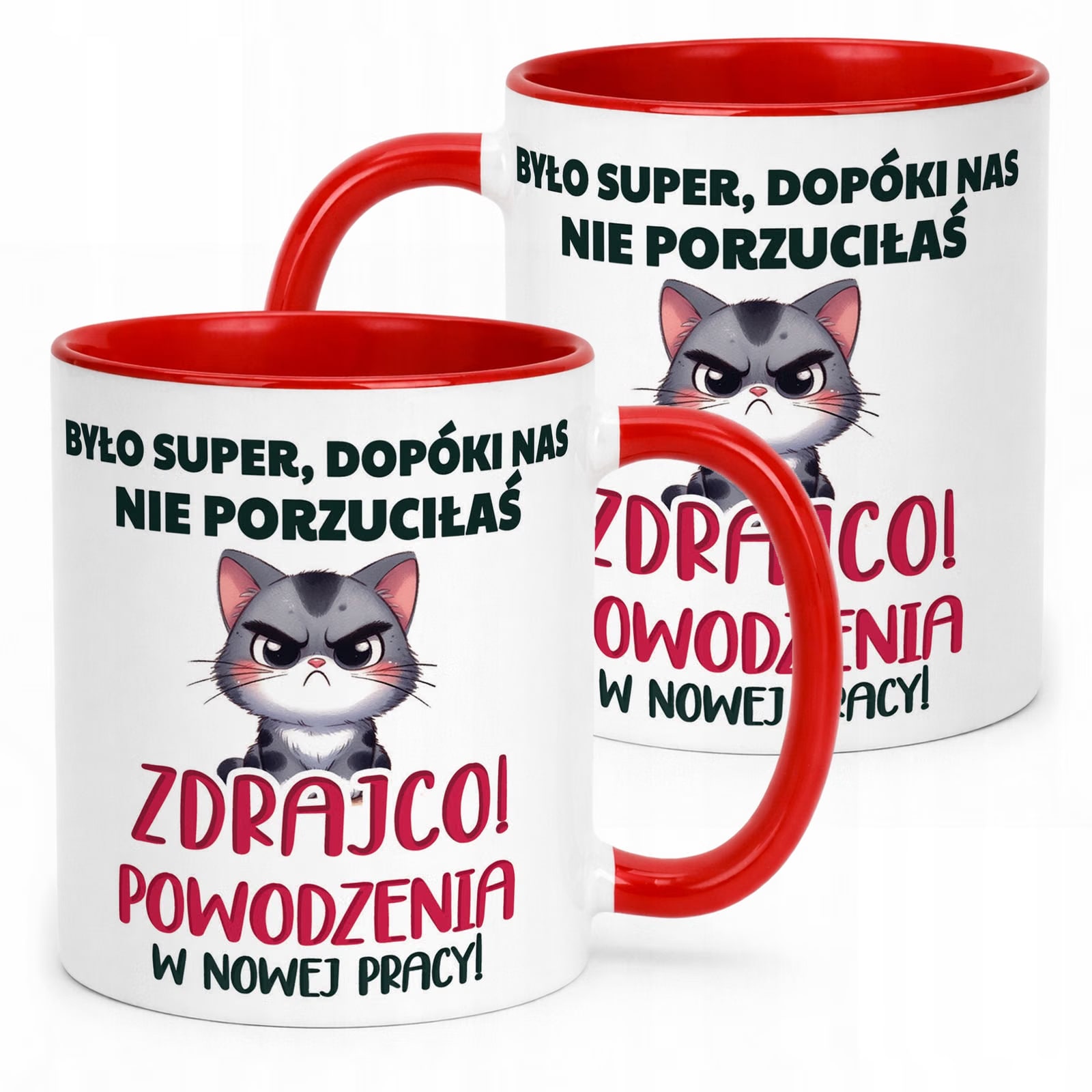 Kubek Czerwony Pożeganie Odejście z Pracy Dla Koleżanki Prezent