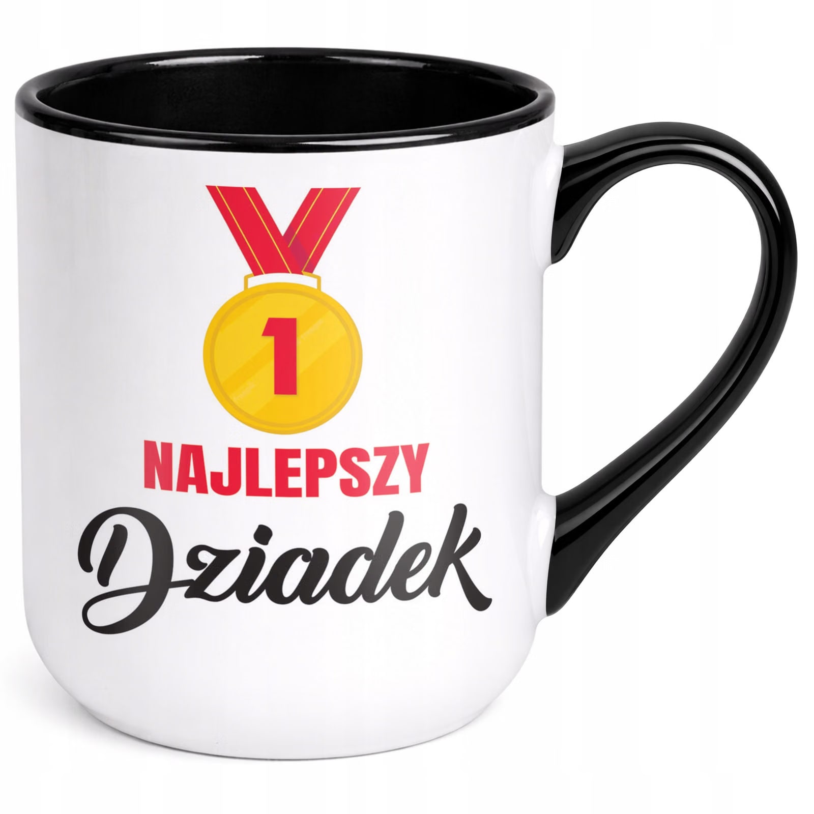 Kubek z nadrukiem Premium Czarny Dla Dziadka Dzień Dziadka Upominek Prezent