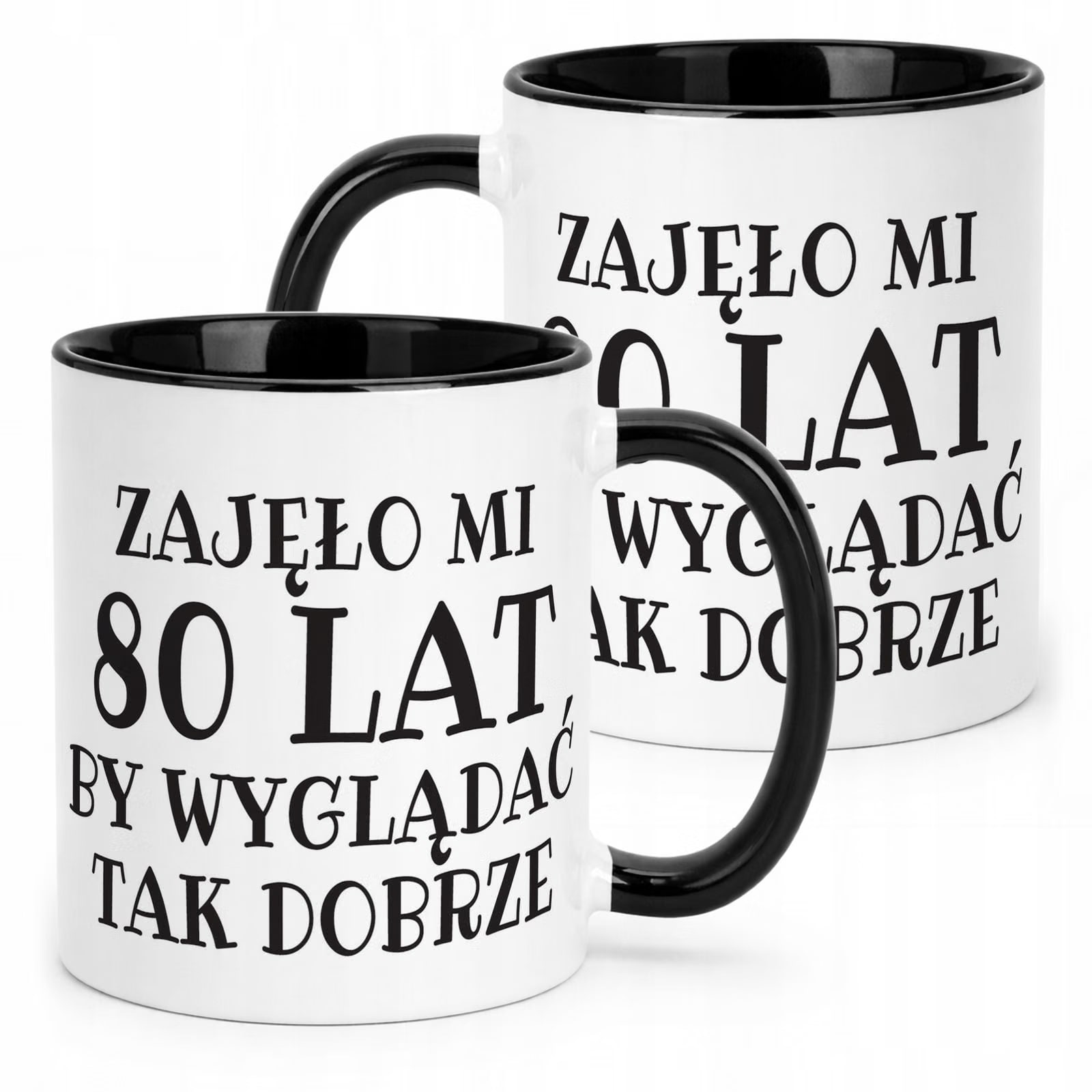 Kubek Czarny Zajęło Mi 80 Lat Na Urodziny Prezent Upominek