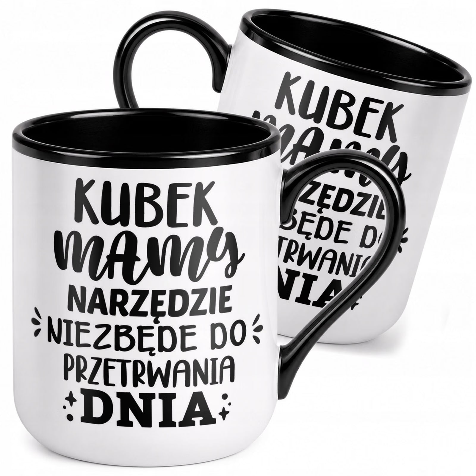 Kubek z nadrukiem Premium Czarny Dla Mamy Dzień Matki Upominek Prezent