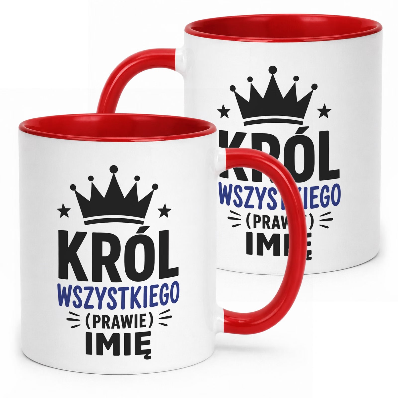Czerwony Kubek personalizowany z nadrukiem Dzień Chłopaka Mężczyzny Prezent