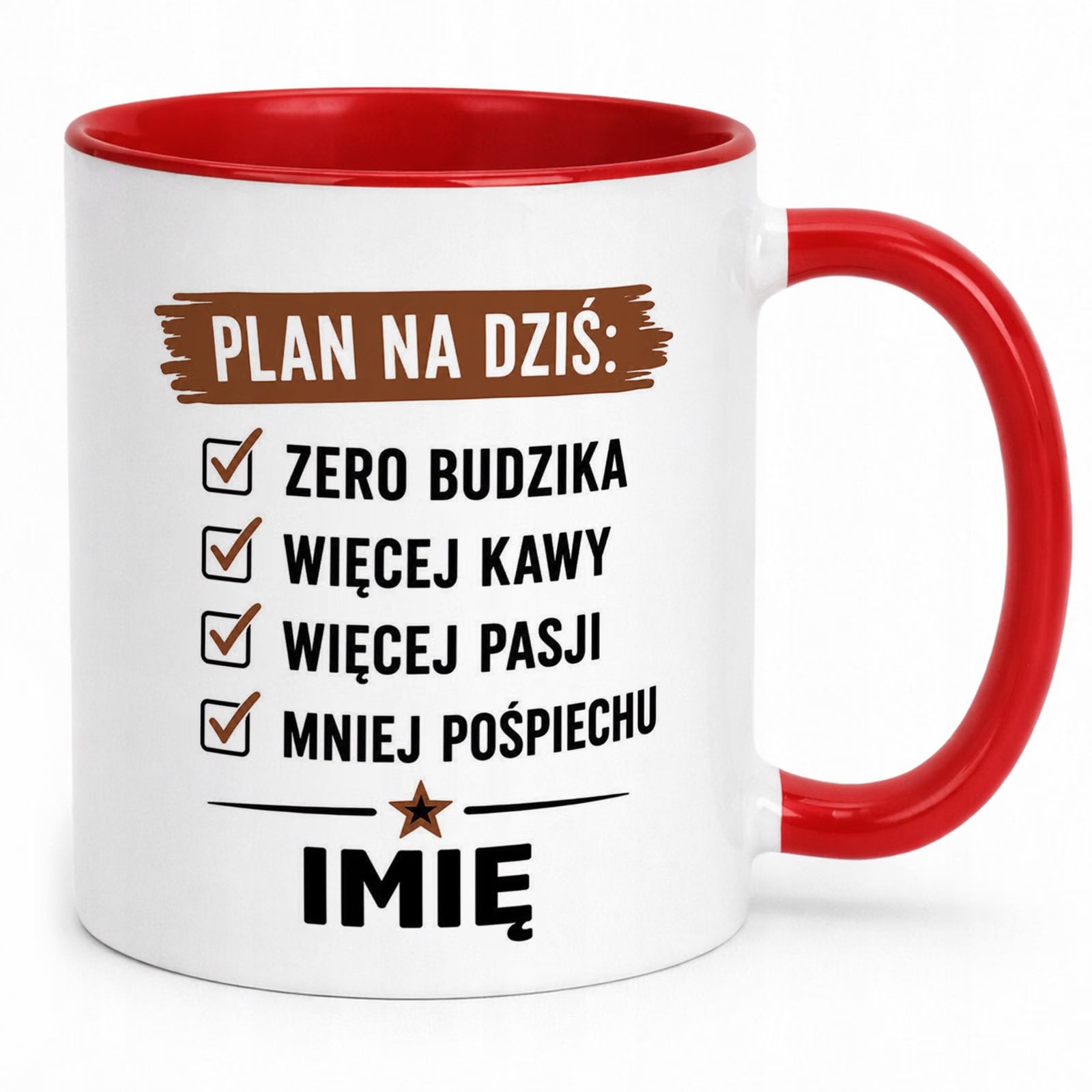 Zestaw Personalizowany Kubek Czerwony Poduszka Emerytura Upominek Prezent
