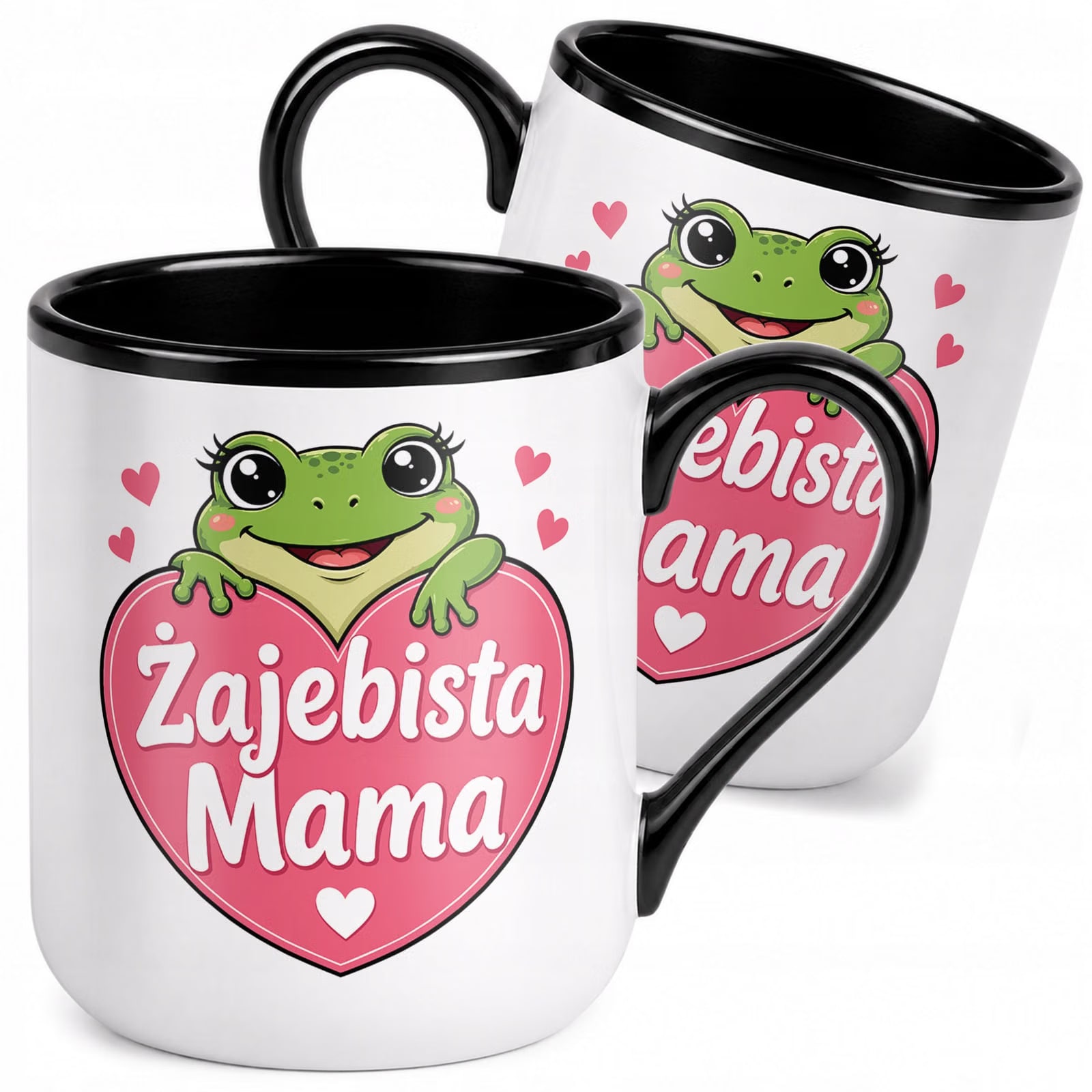 Kubek z nadrukiem Premium Czarny Dla Mamy Dzień Matki Upominek Prezent