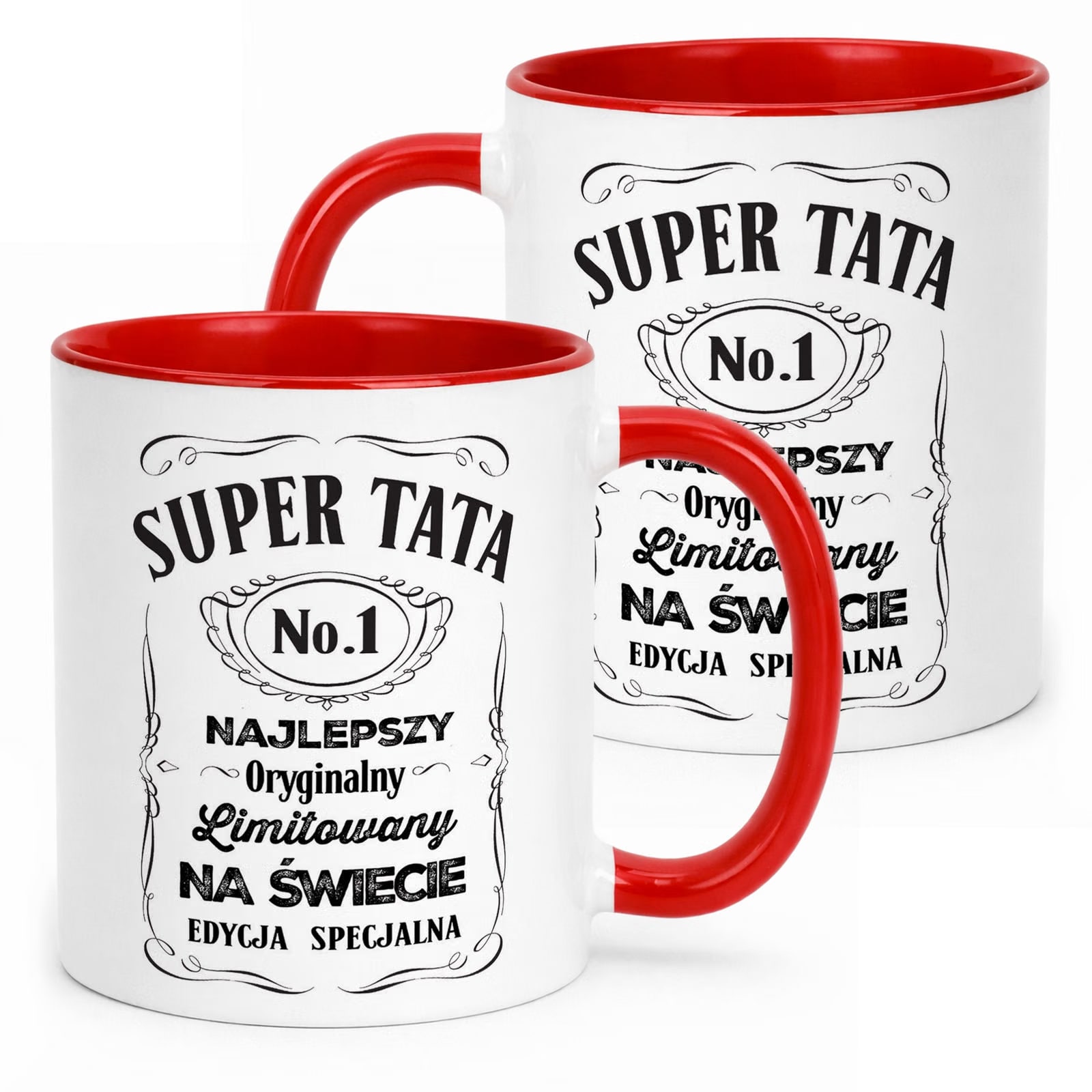 Kubek Czerwony Dzień Ojca Dla Taty Super Tata Prezent