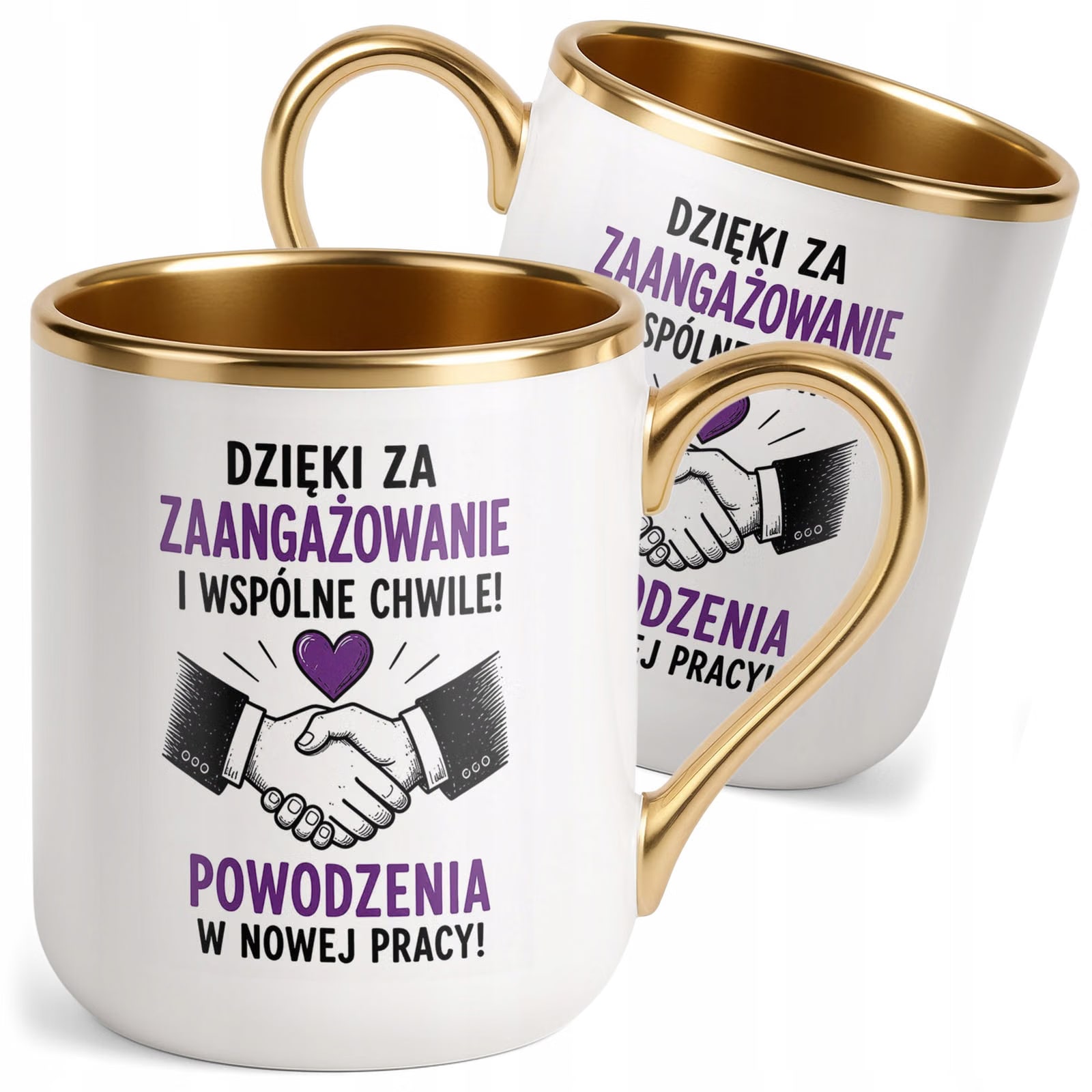 Kubek z nadrukiem Premium Złoty Pożegnanie Odejście z Pracy