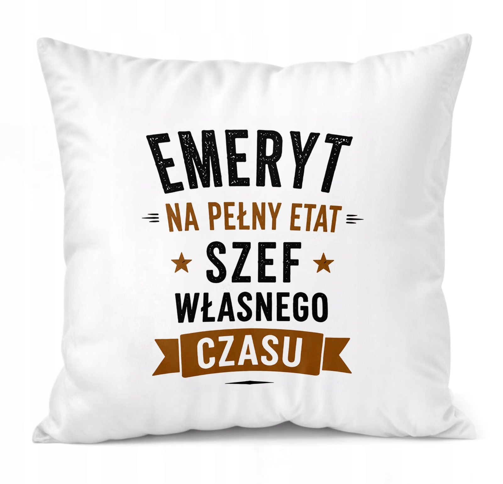 Poduszka Jasiek 38x38cm z Nadrukiem Emerytura Dla Emeryta Upominek Prezent
