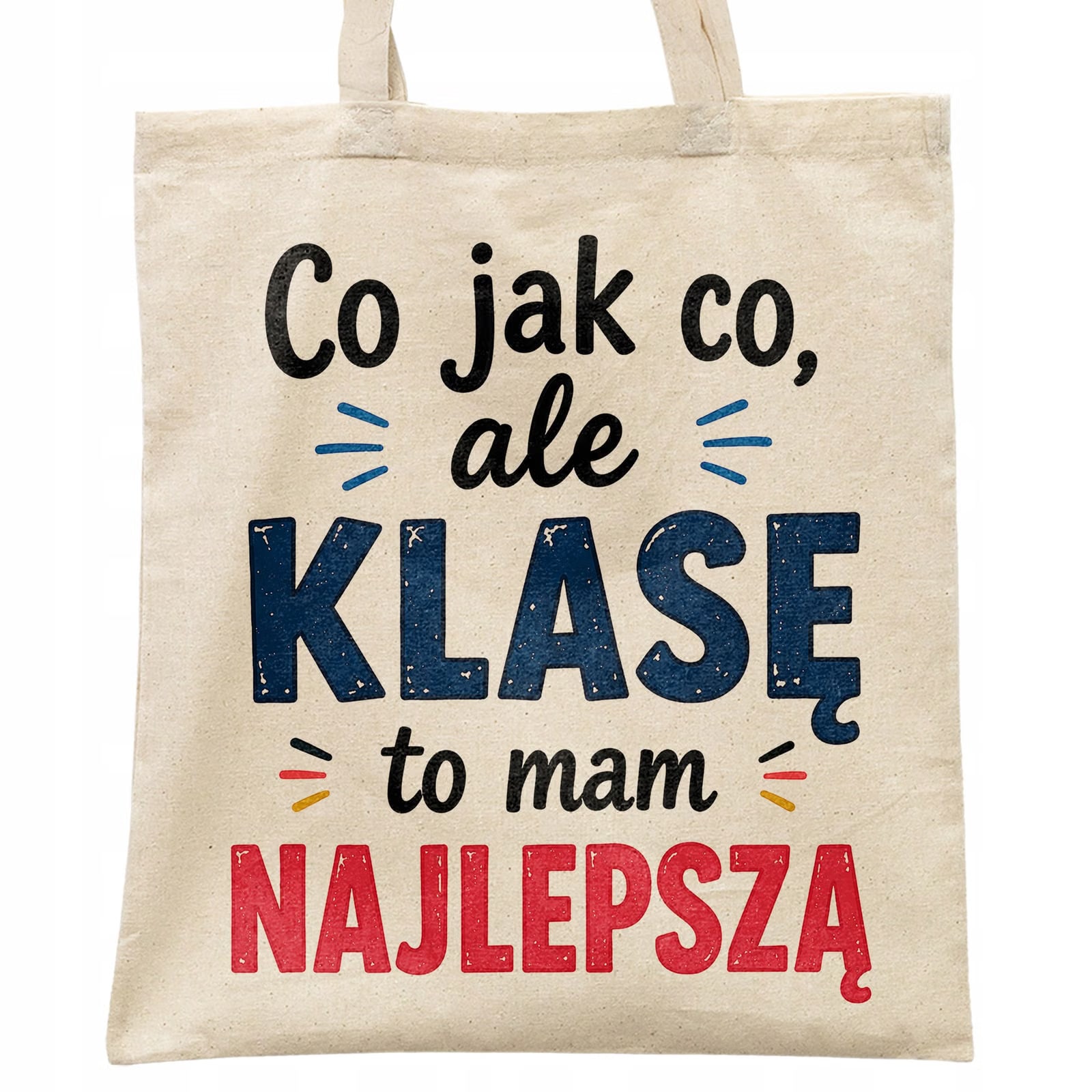 Torba shopper bawełniana Dzień Nauczyciela na zakupy z nadrukiem prezent
