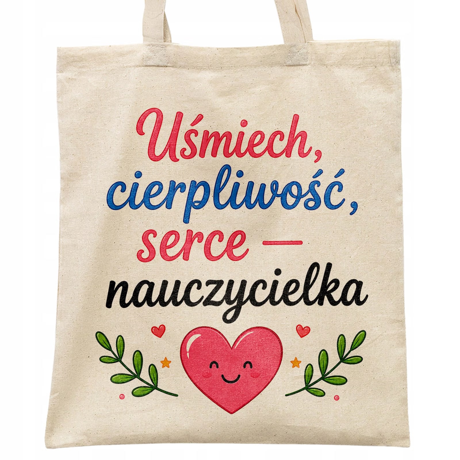 Torba shopper bawełniana Dzień Nauczyciela na zakupy z nadrukiem prezent