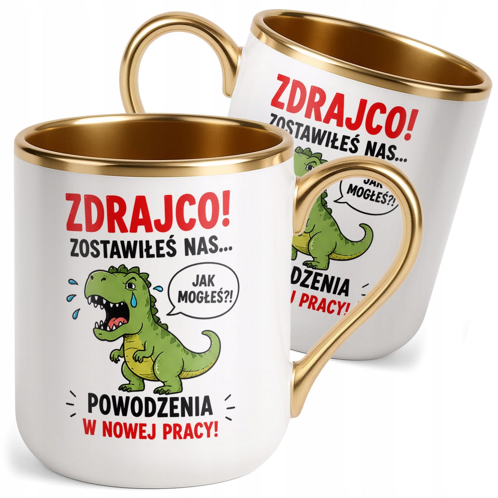 Kubek z nadrukiem Premium Złoty Pożegnanie Odejście z Pracy
