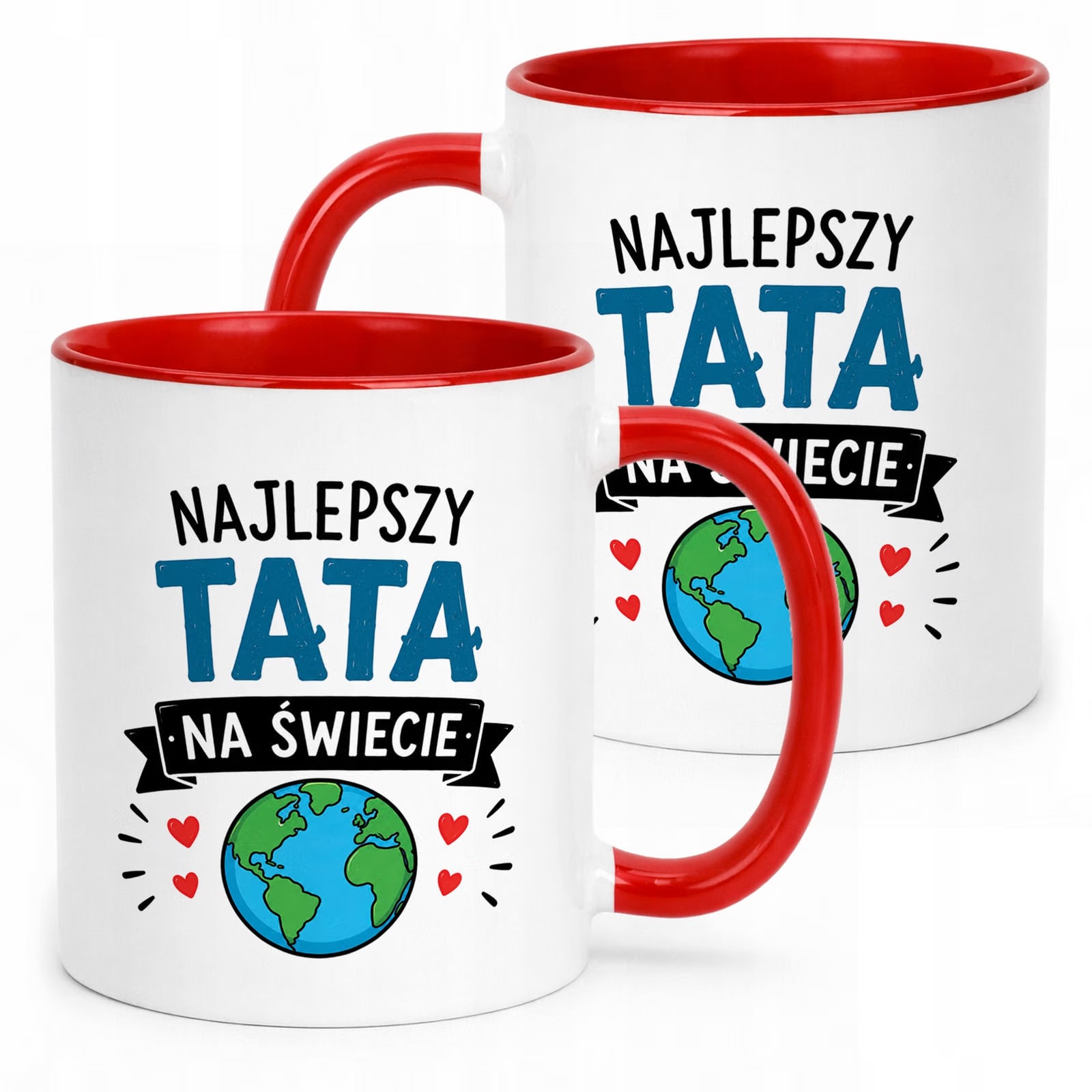 Kubek Czerwony prezent dla taty Dzień Ojca miły upominek