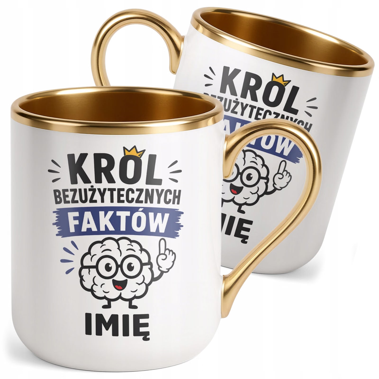 Kubek personalizowany z nadrukiem Premium Złoty Dzień Chłopaka