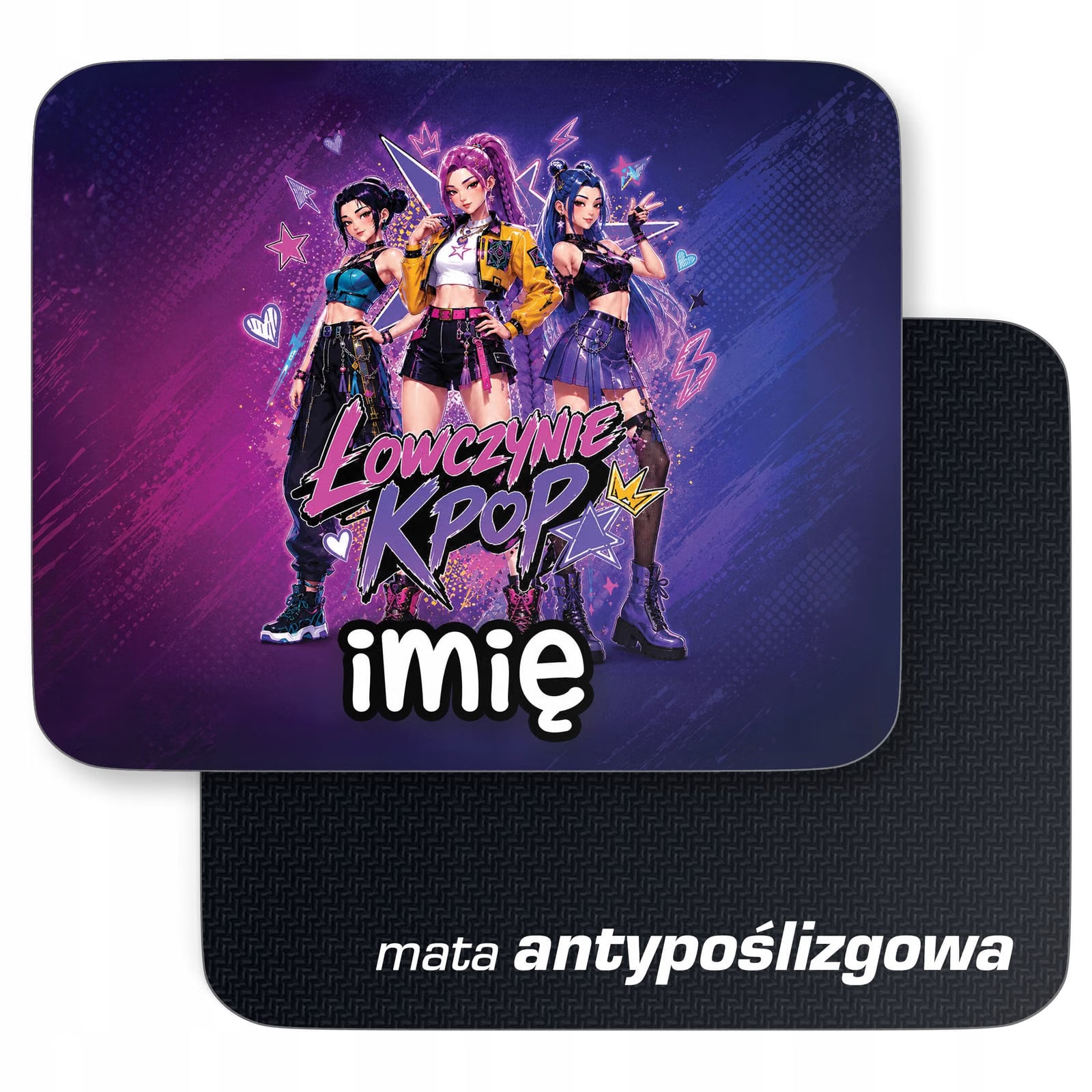 Podkładka pod mysz personalizowana z nadrukiem Łowczynie Kpop dla graczy
