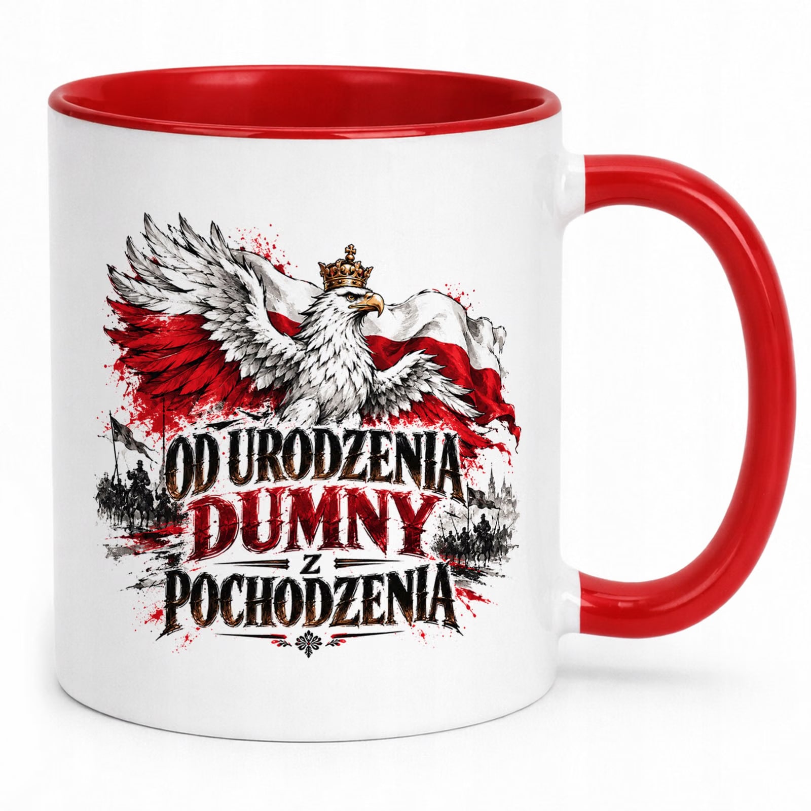 Kubek Czerwony z Nadrukiem Patriotyczny Święto Niepodległości Polska