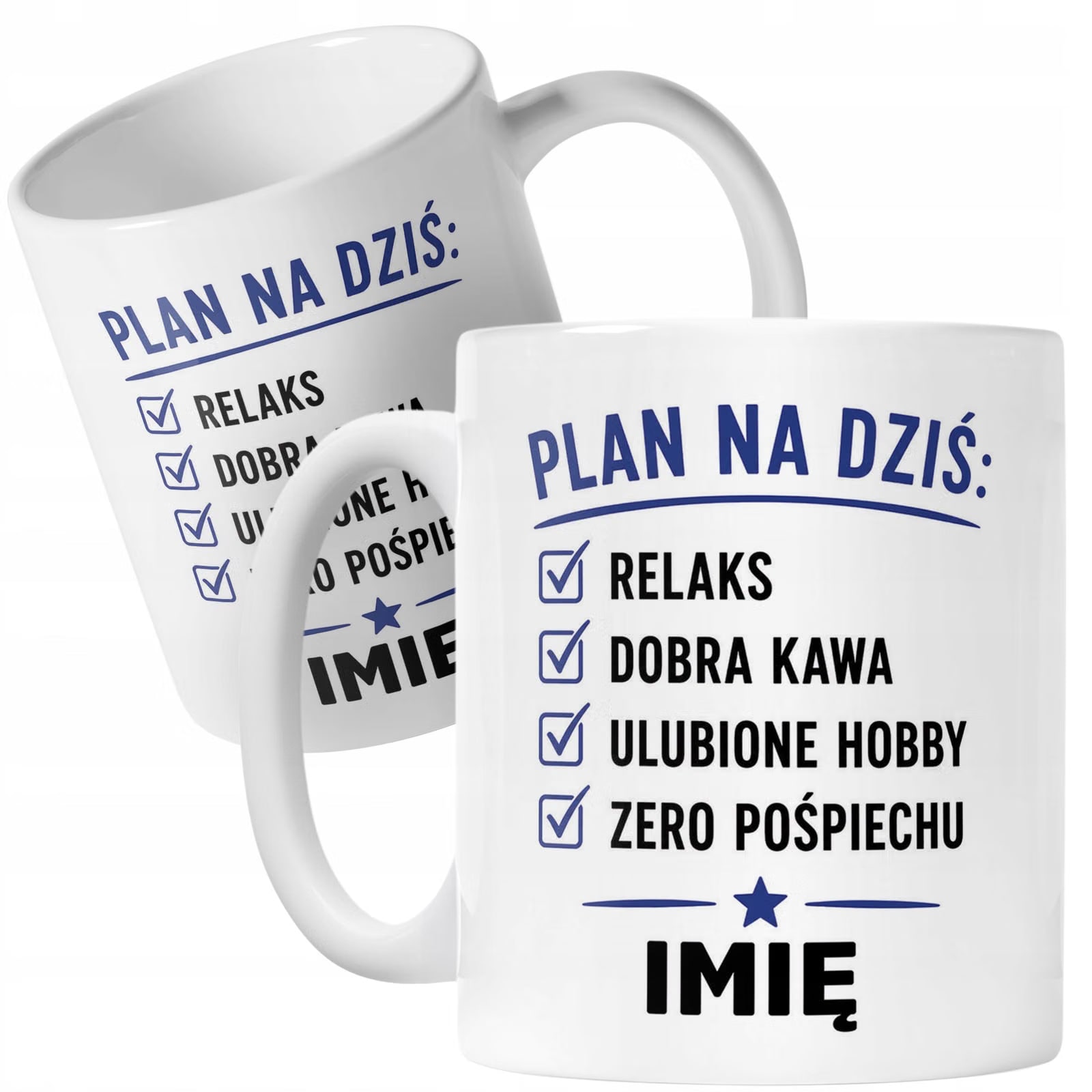 Biały Kubek Personalizowany z Nadrukiem Emerytura Dla Emeryta Prezent