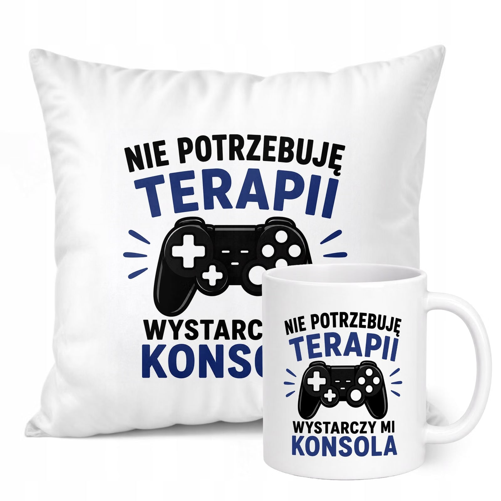 Zestaw Kubek Biały Poduszka Dzień Chłopaka Z Nadrukiem Prezent Upominek