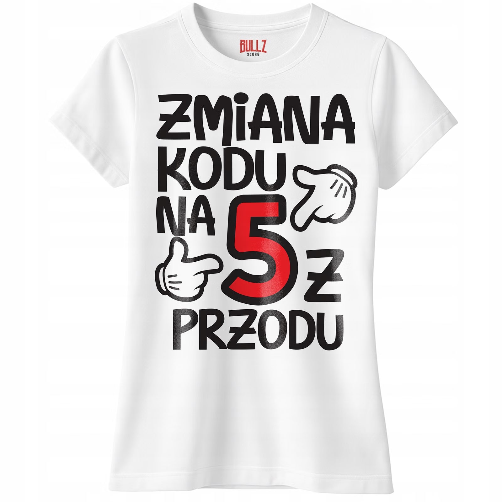 Koszulka biała damska Zmiana Kodu 50 Urodziny Prezent