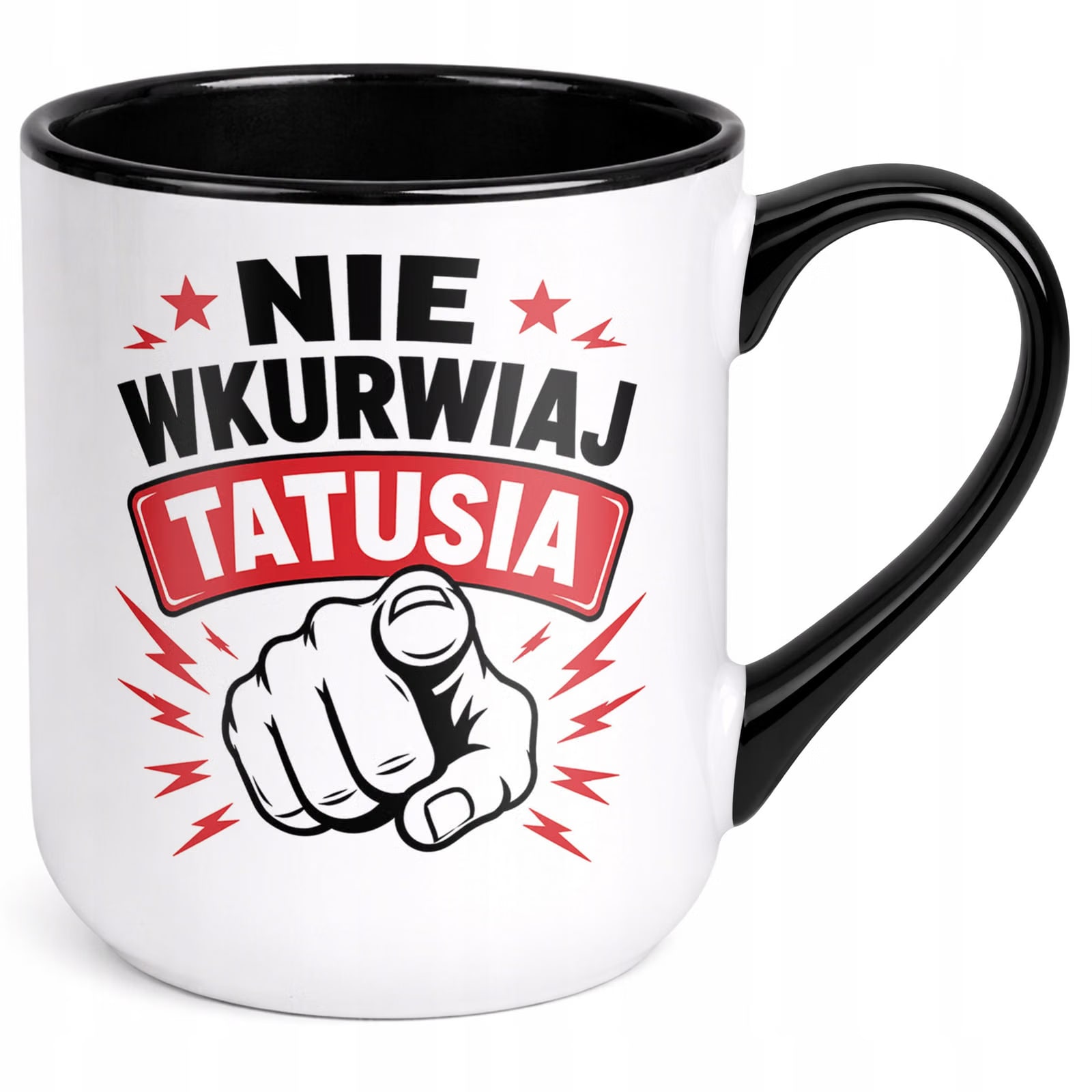 Kubek z nadrukiem Premium Czarny Dla Taty Dzień Ojca Upominek Prezent