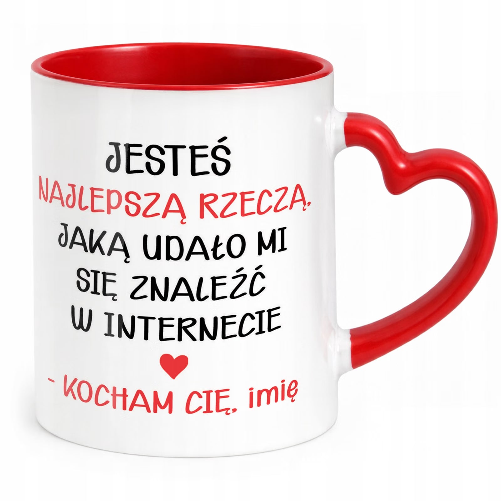 Kubek Walentynkowy Z Własnym Zdjęciem Imionami Serce Walentynki Prezent