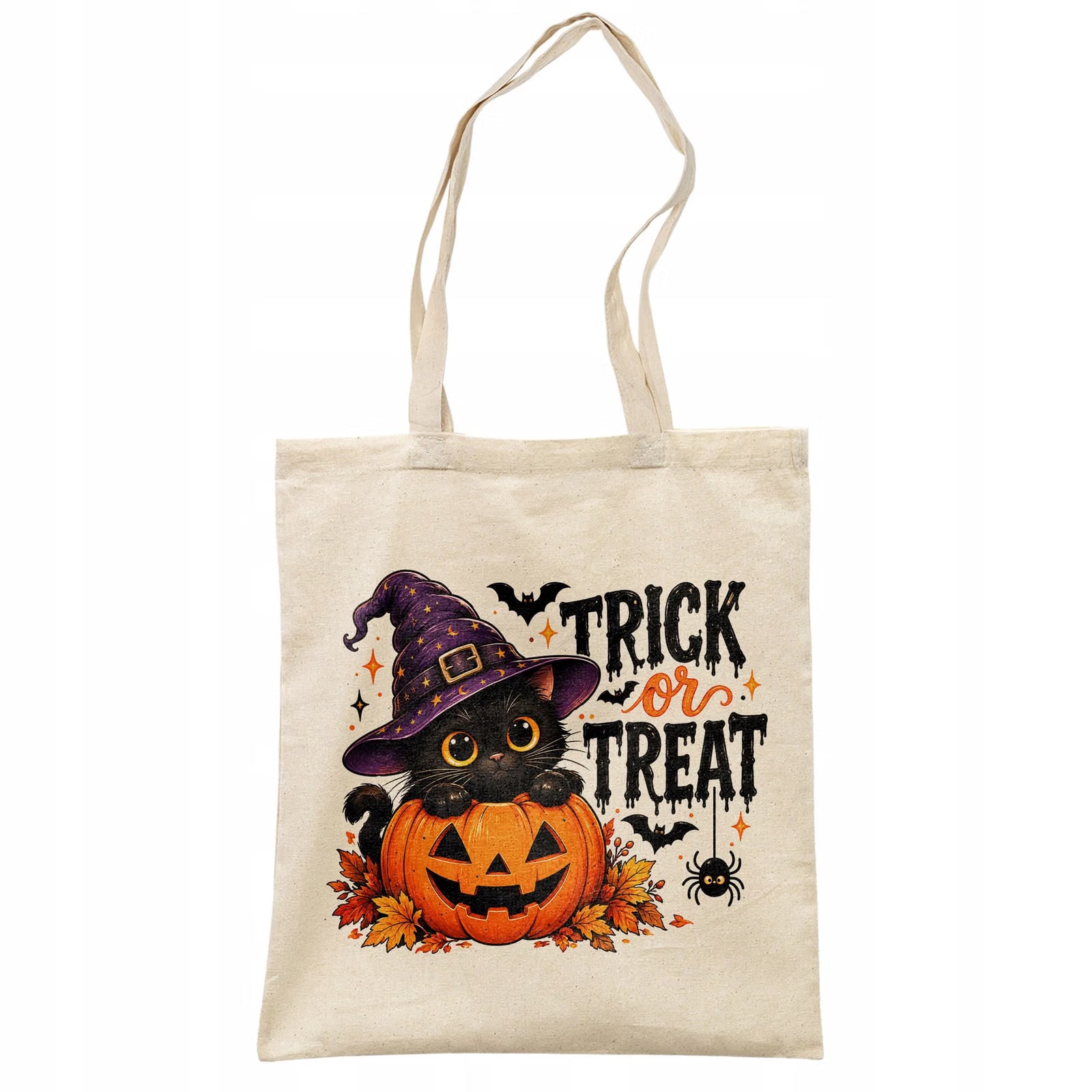 Torba shopper bawełniana halloween na zakupy z nadrukiem prezent