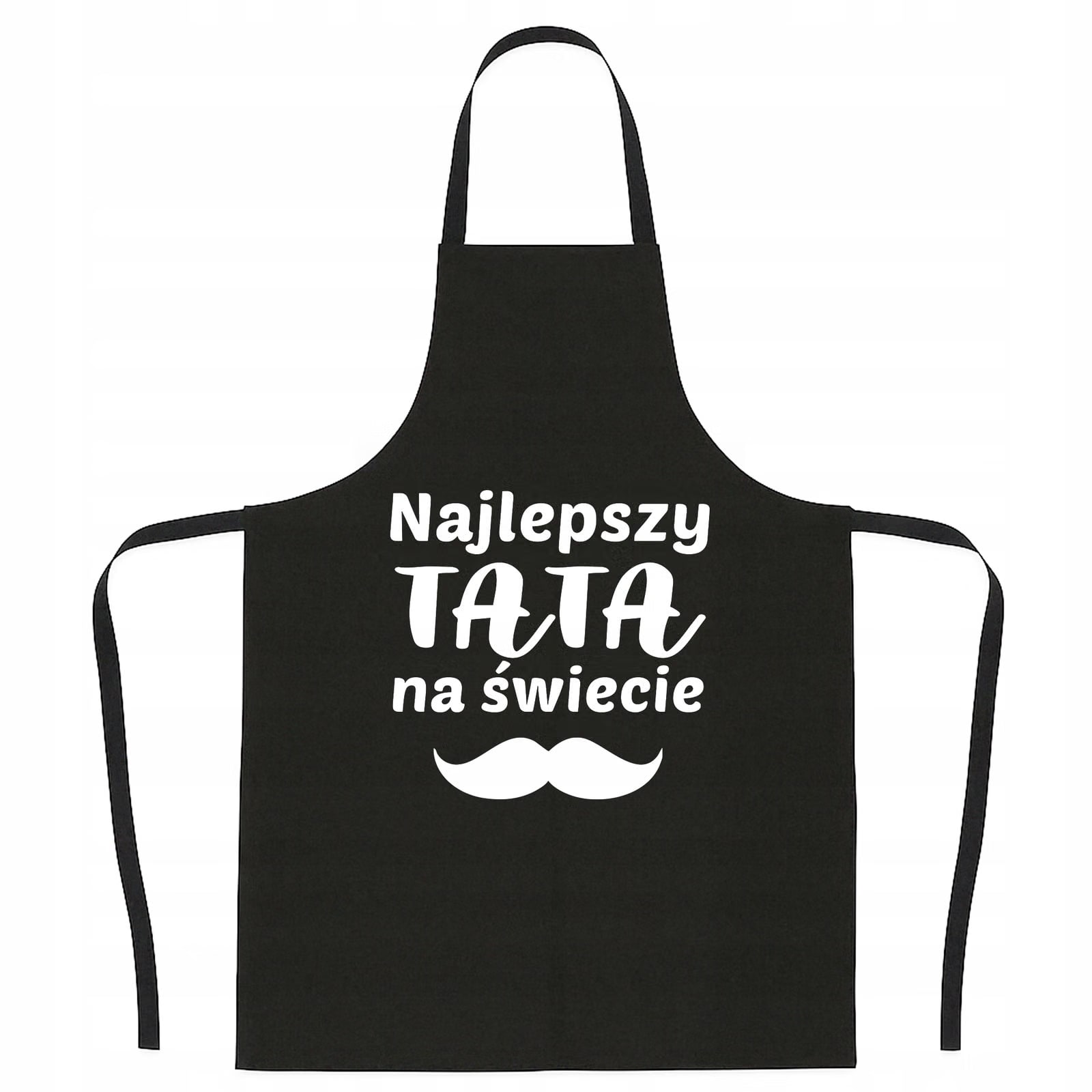 Bawełniany Czarny Fartuch Kuchenny Dzień Ojca Najlepszy Tata Z Nadrukiem