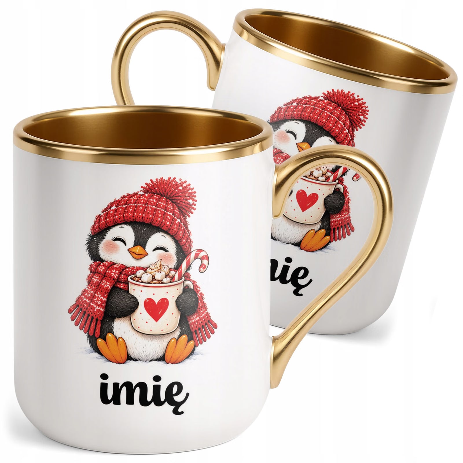 Kubek Personalizowany Premium Złoty Boże Narodzenie Święta Prezent