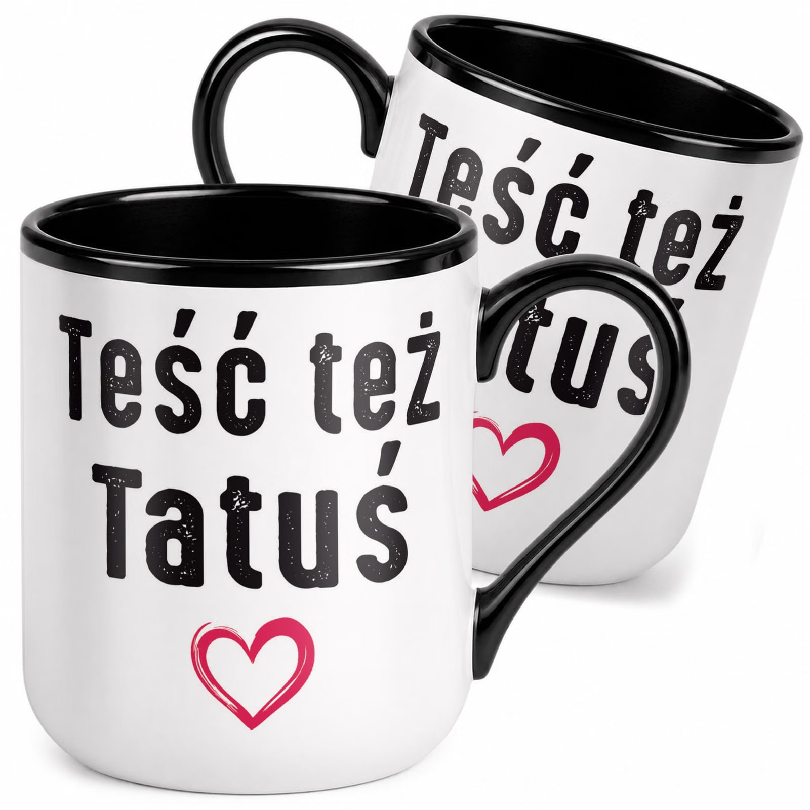 Kubek z nadrukiem Premium Czarny Dla Taty Dzień Ojca Upominek Prezent