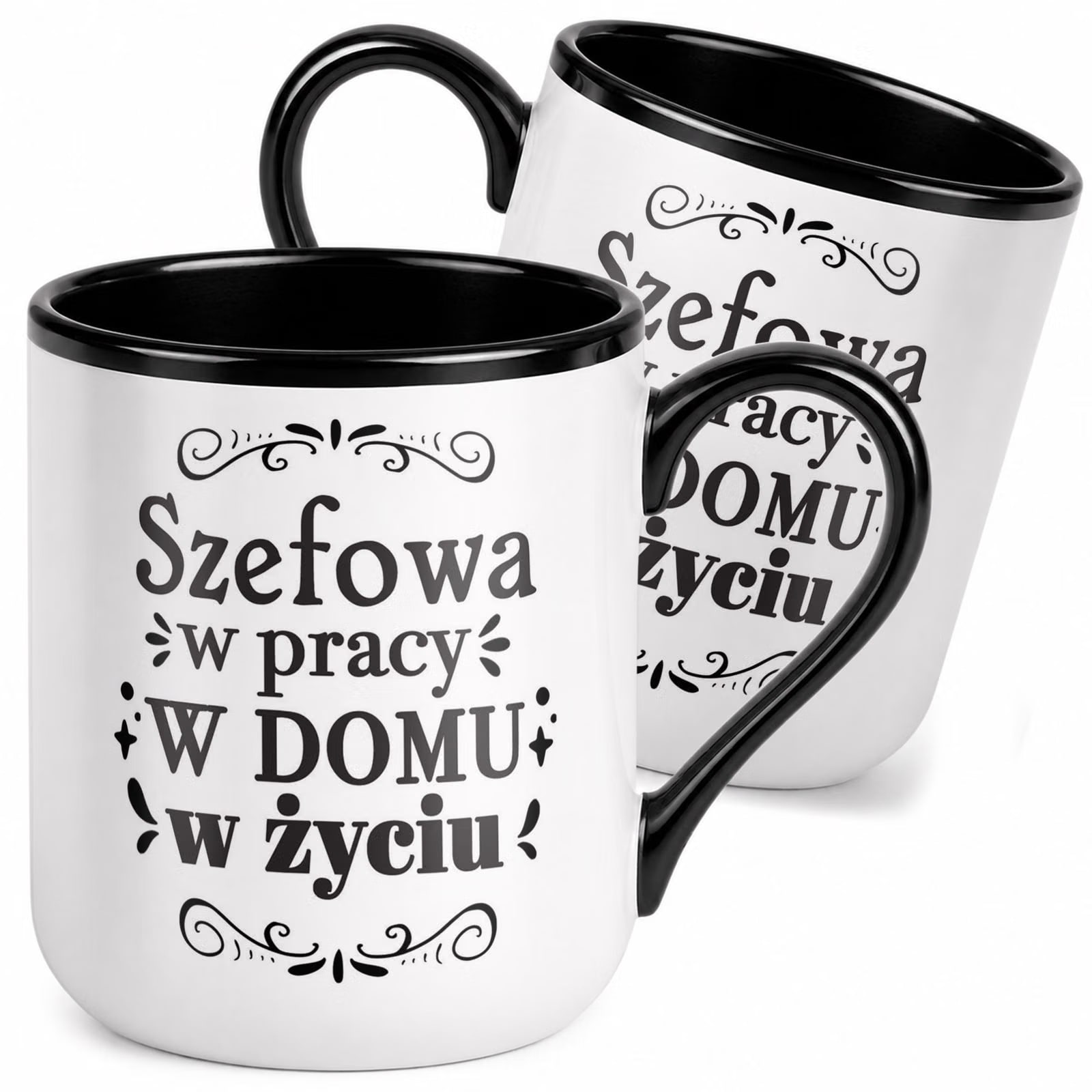 Kubek z nadrukiem Premium Czarny Dzień Kobiet Dla Kobiety Upominek Prezent