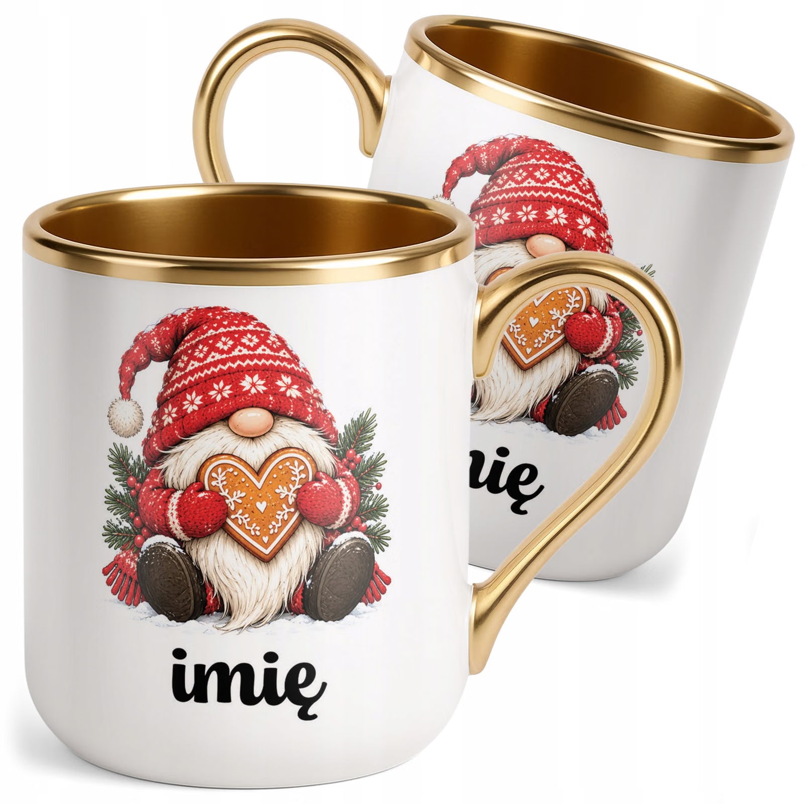 Kubek Personalizowany Premium Złoty Boże Narodzenie Święta Prezent