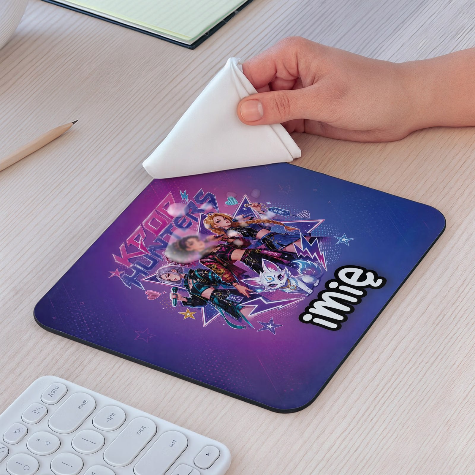 Podkładka pod mysz personalizowana z nadrukiem Łowczynie Kpop dla graczy