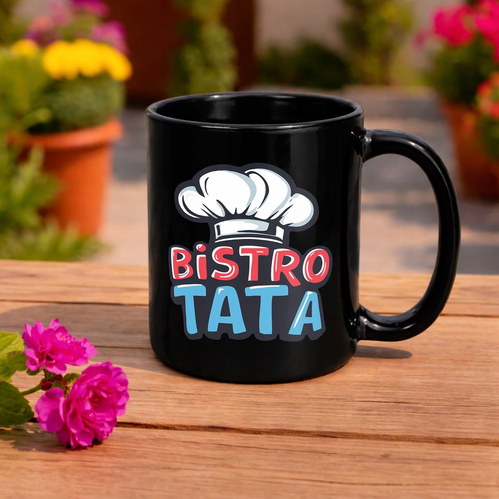 Prezent na Dzień Ojca kubek czarny dla taty upominek od serca dla taty