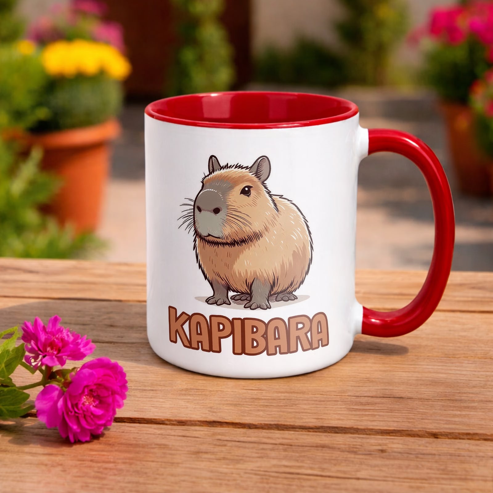 Kubek ceramiczny Kapibara Capybara Zwierzak Słodki Dla Dzieci Prezent