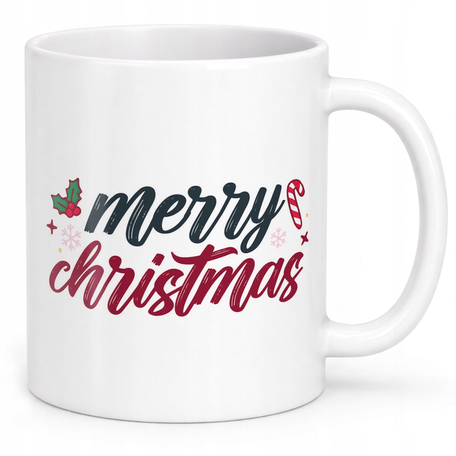 Kubek Biały z Nadrukiem Boże Narodzenie Mikołajki Merry Christmas Prezent