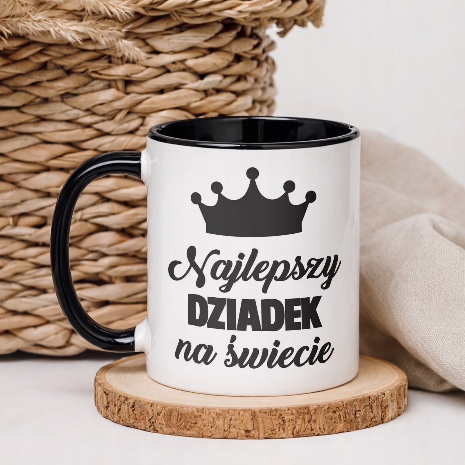 Kubek Czarny Dzień Dziadka Dla Dziadka Prezent Upominek