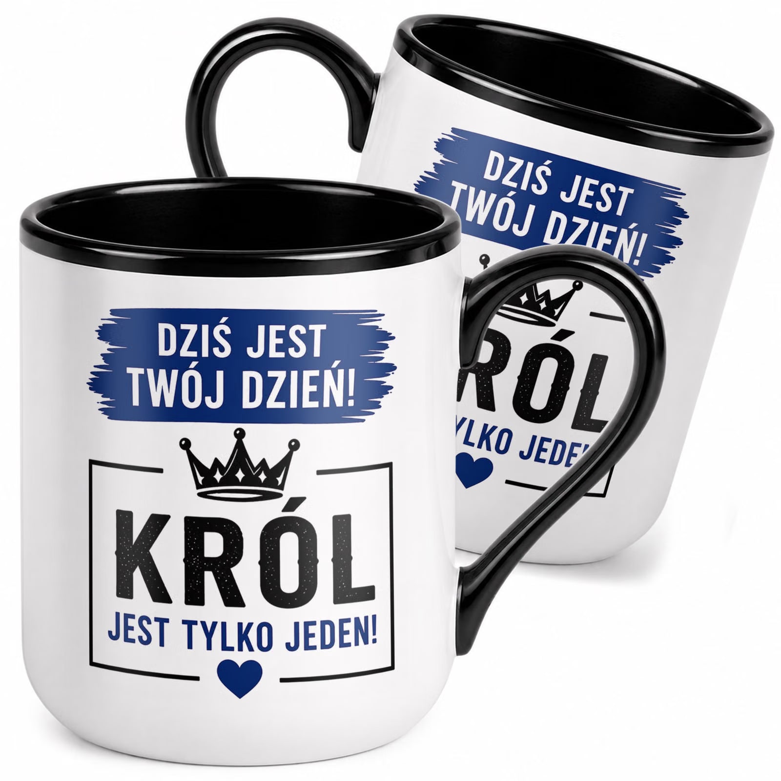 Kubek z nadrukiem Premium Czarny Dzień Chłopaka Dla Mężczyzny Prezent