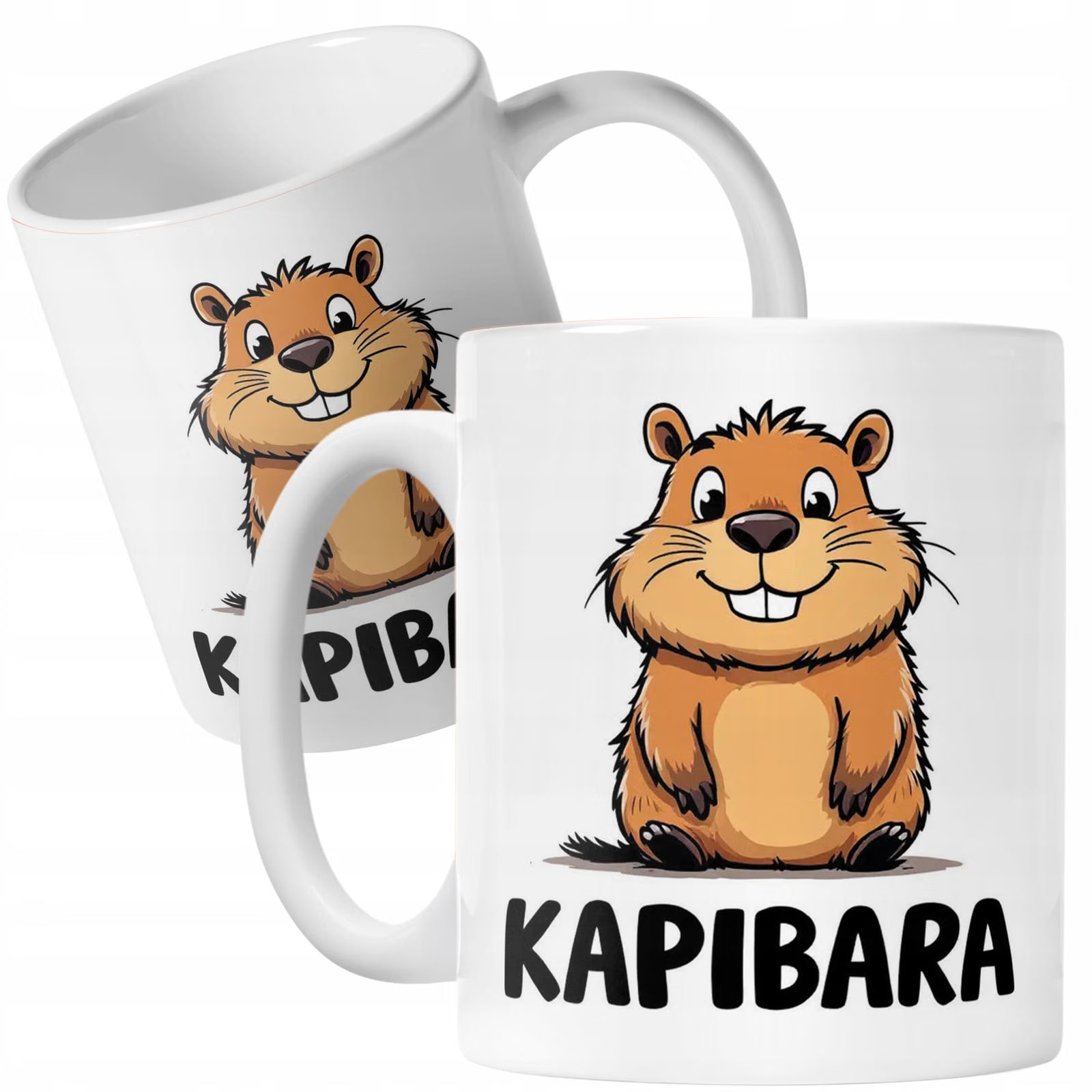 Zestaw Kubek + Plecak Kapibara Capybara Zwierzak Słodki Dla Dzieci Prezent