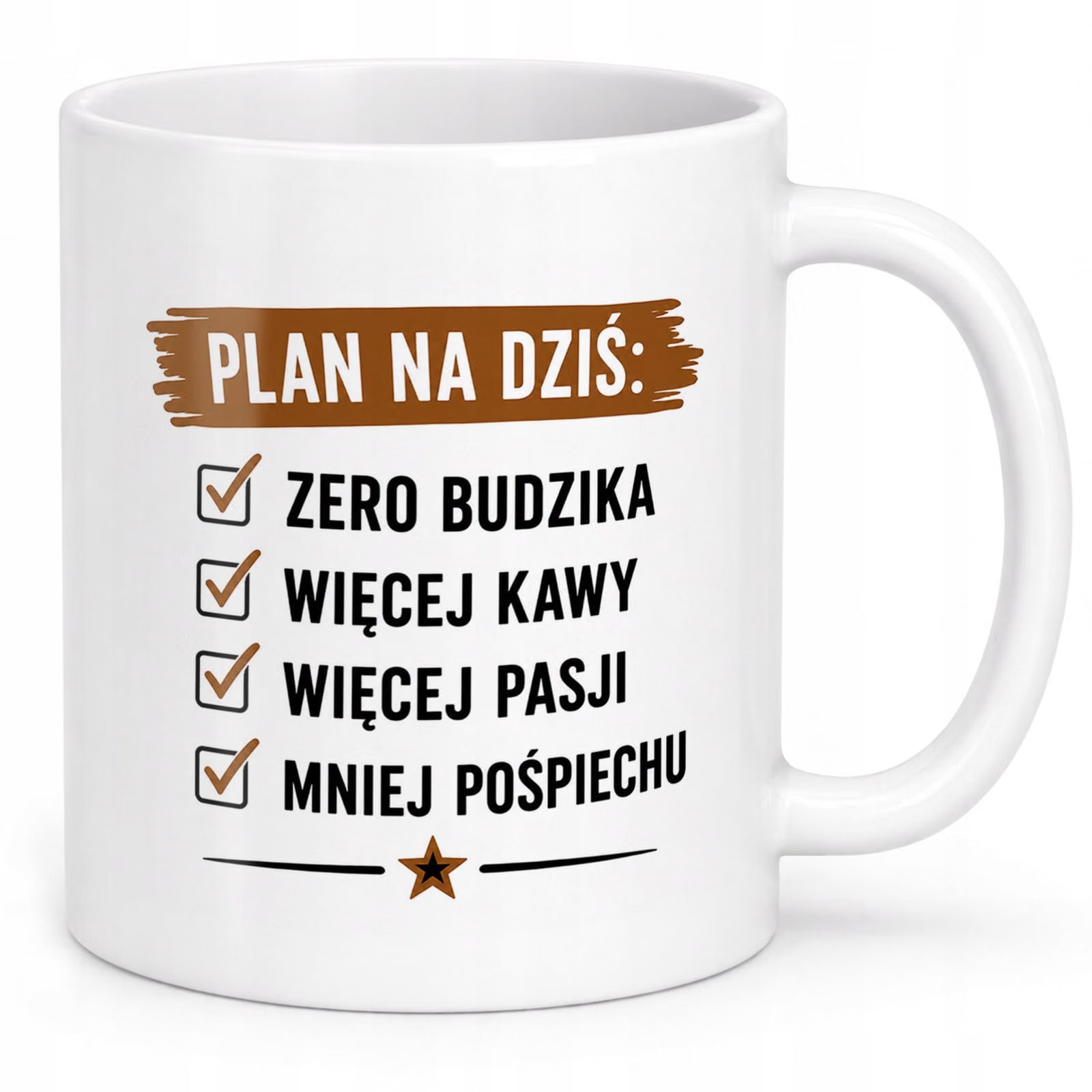 Biały Kubek z nadrukiem Emerytura Dla Emeryta Upominek Prezent