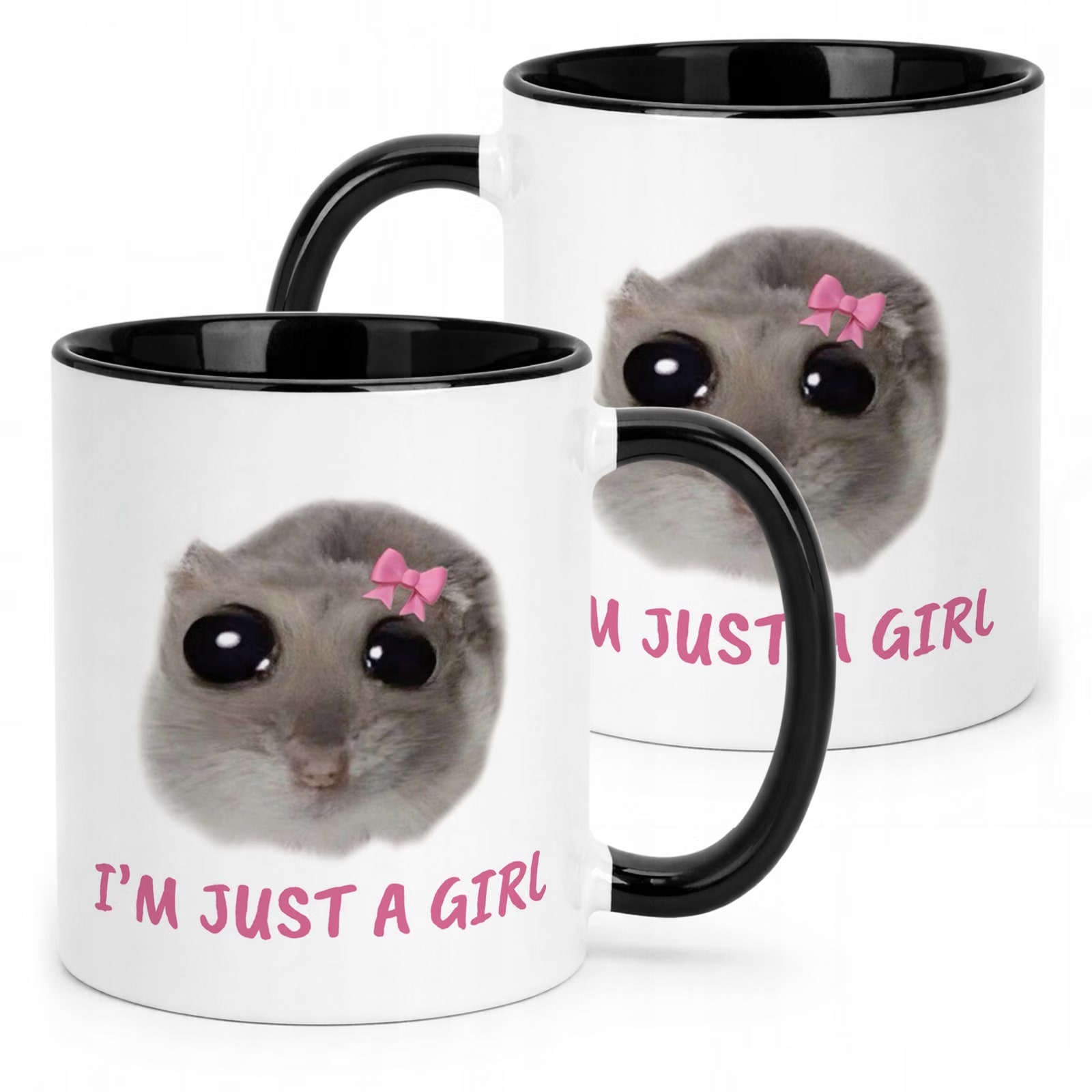 Kubek Czarny I’m Just A Girl Dla Dziewczyny Prezent Upominek