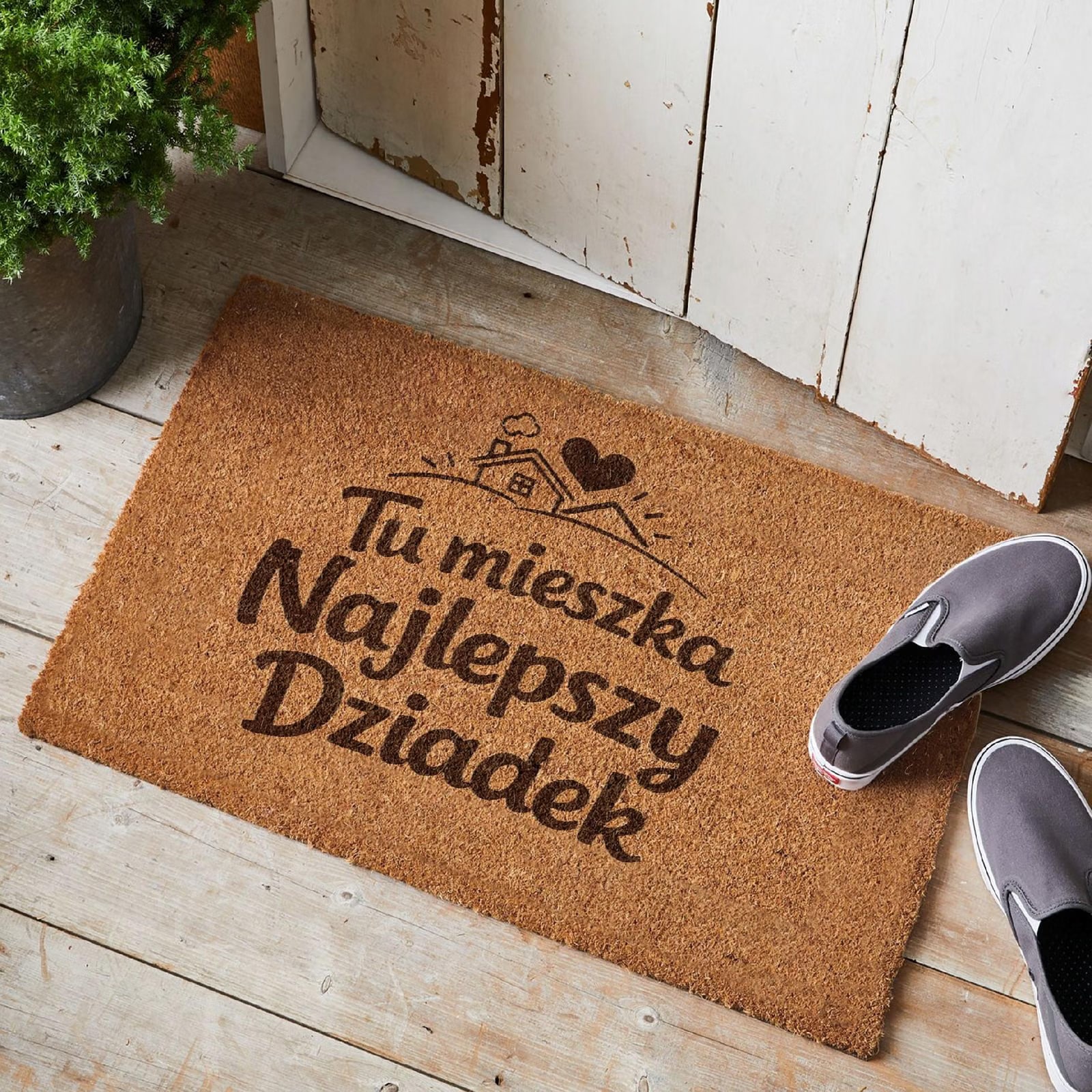 Wycieraczka Dzień Babci Dziadka Na Prezent pod drzwi kokosowa 60×40