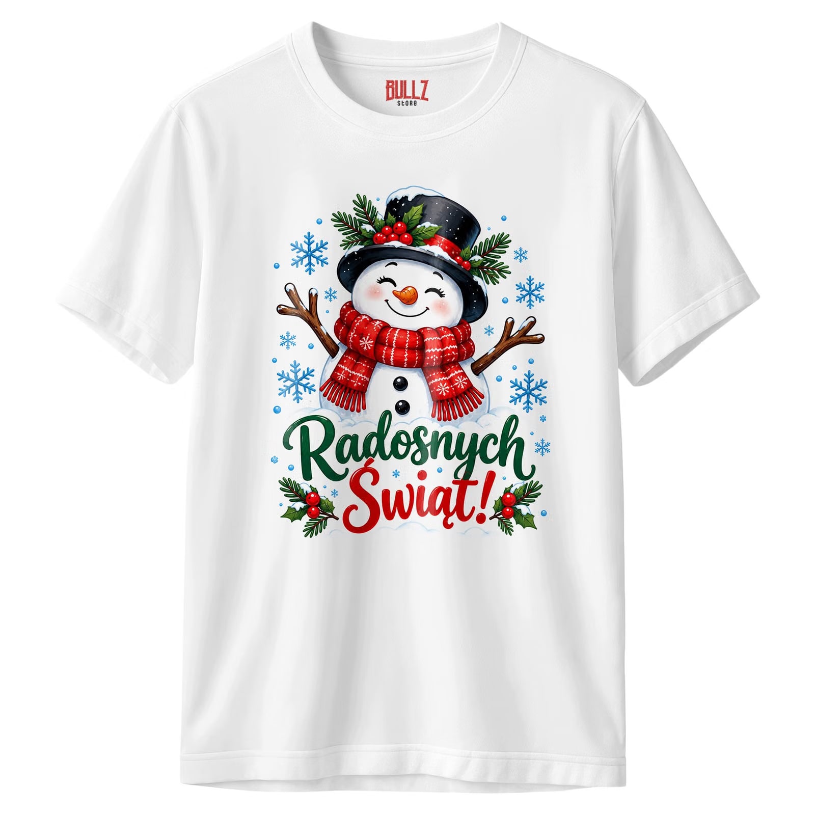 Biały T-shirt męski Mikołaj Mikołajki Święta Prezent