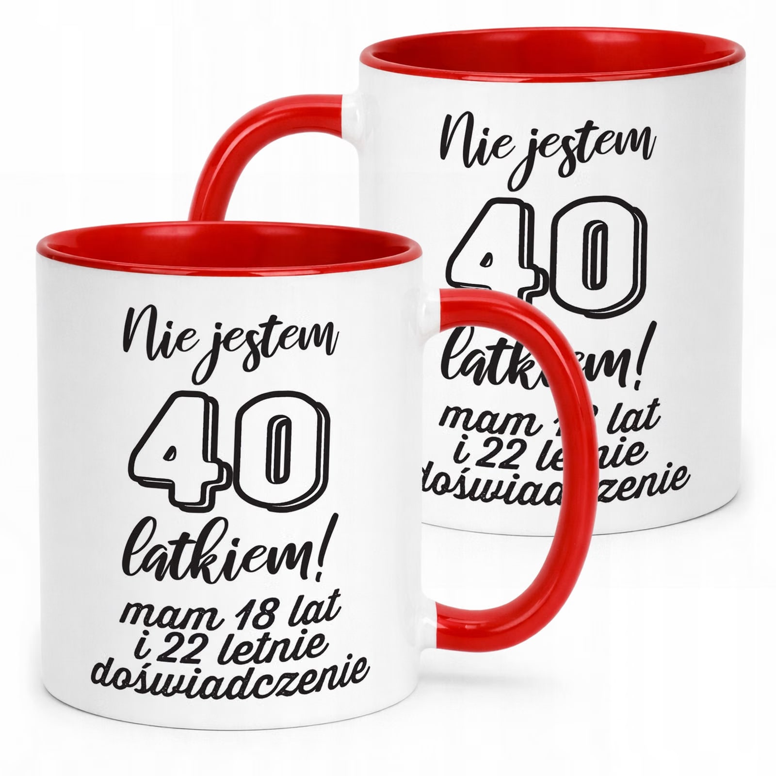 Kubek Czerwony Nie Jestem 40 latkiem Prezent Dla Mężczyzny