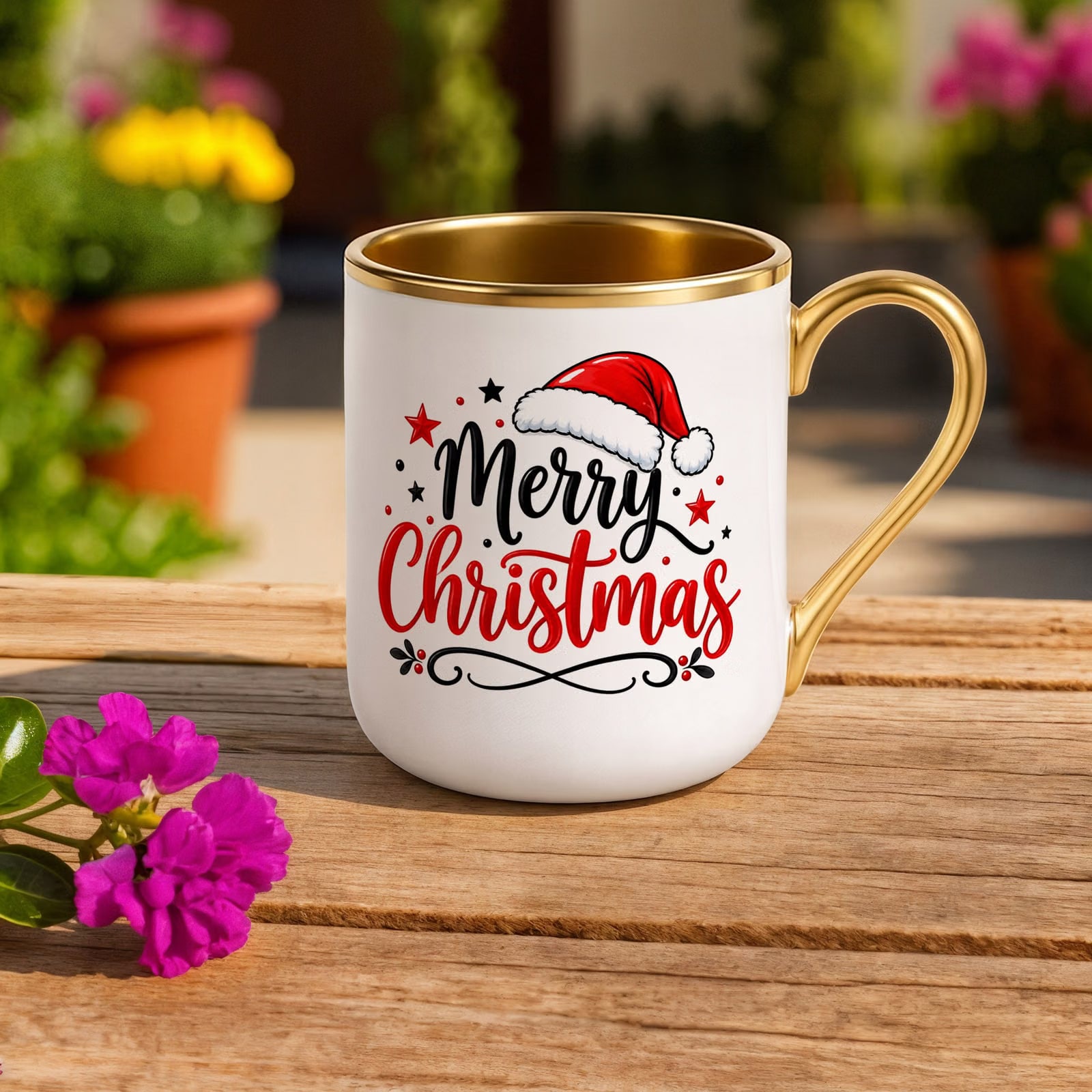 Kubek Premium Złoty Boże Narodzenie Mikołajki Merry Christmas Prezent