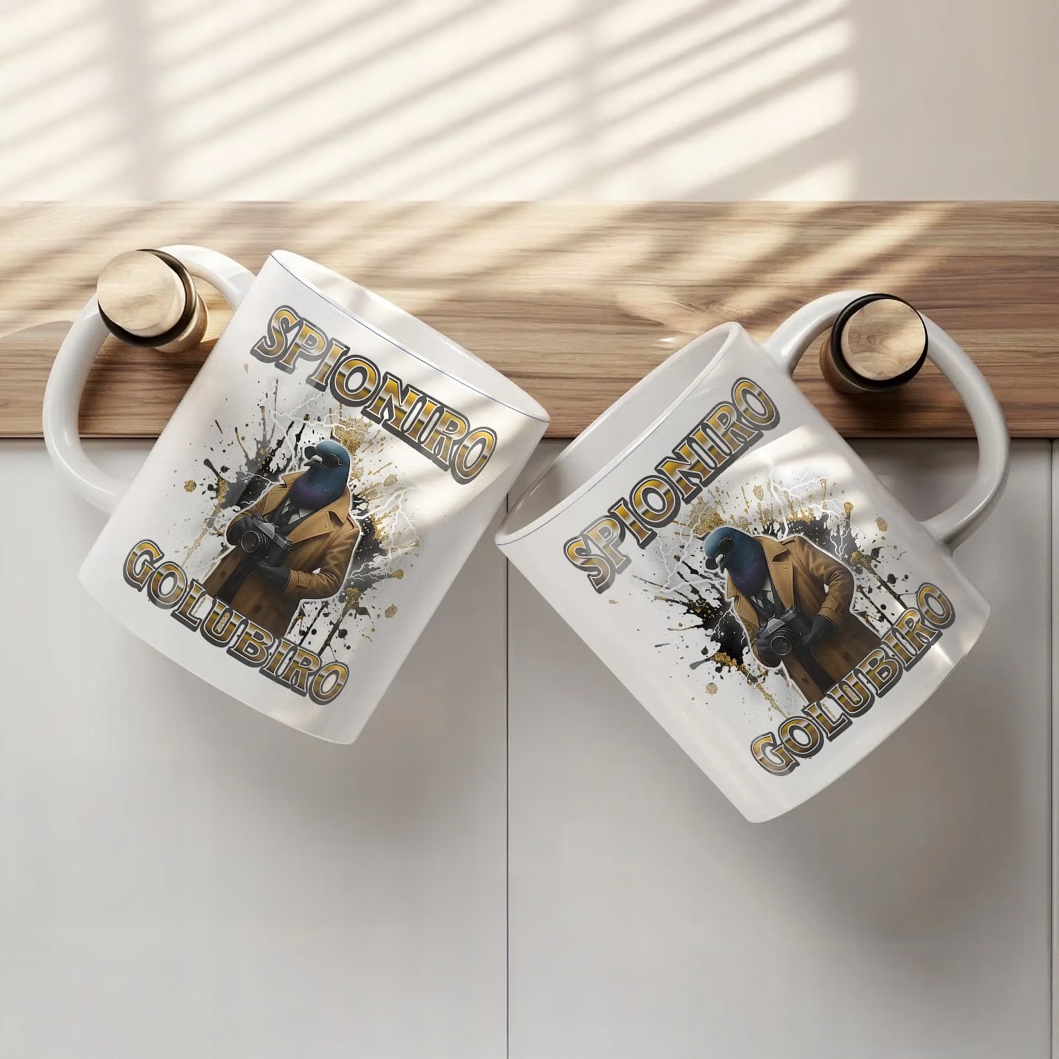 Kubek ceramiczny Spioniero Golubino viral tiktok mem