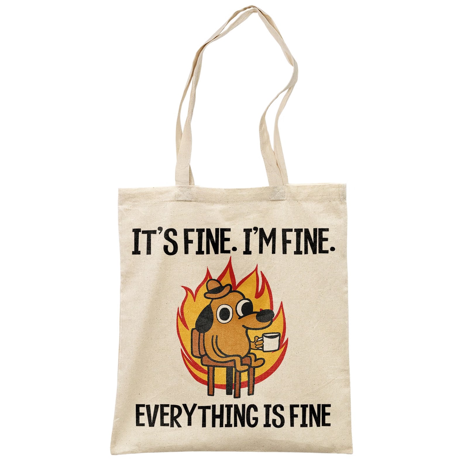 Torba bawełniana na zakupy It’s Fine I’m Fine Mem Zabawny Prezent