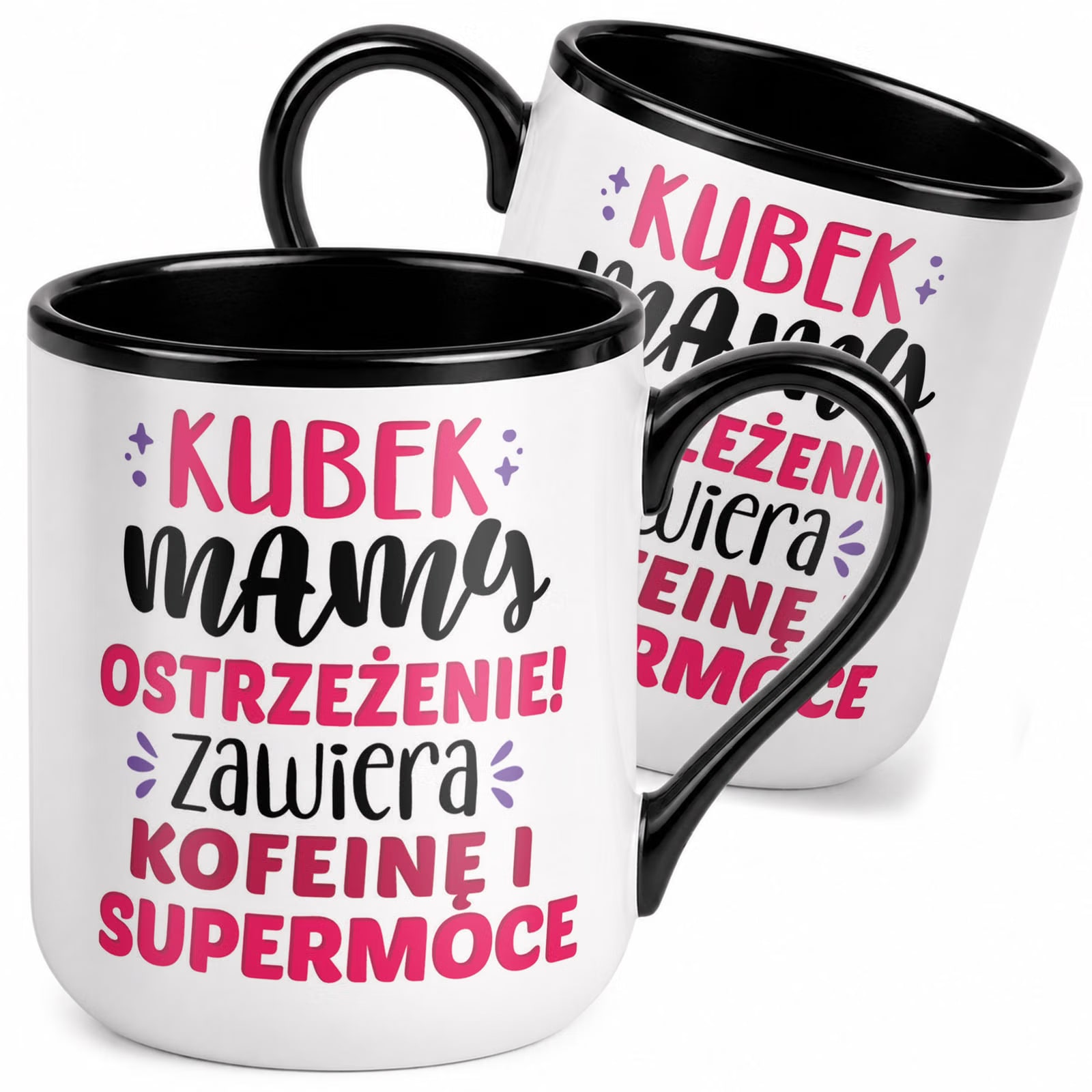 Kubek z nadrukiem Premium Czarny Dla Mamy Dzień Matki Upominek Prezent