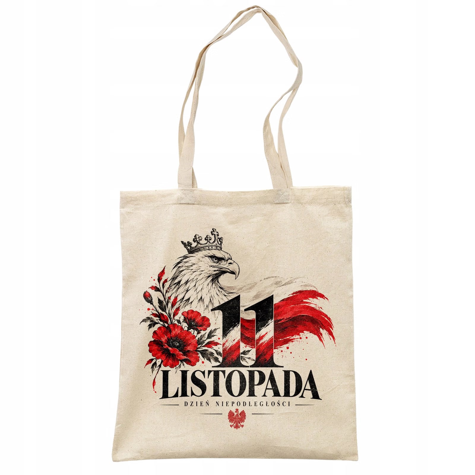 Torba shopper ecru patriotyczna święto niepodległości z nadrukiem