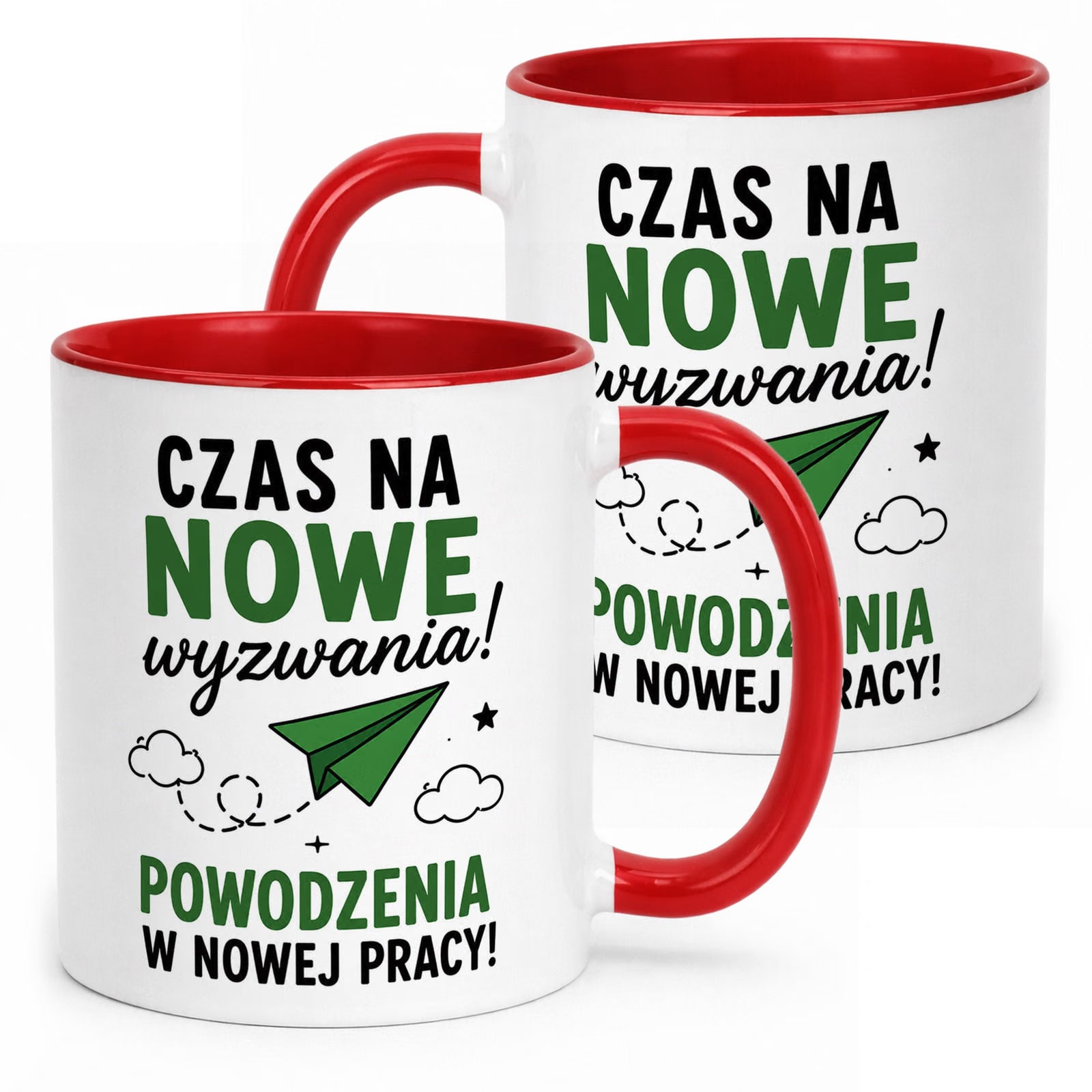 Kubek Czerwony z nadrukiem Pożegnanie Odejście z Pracy Upominek Prezent