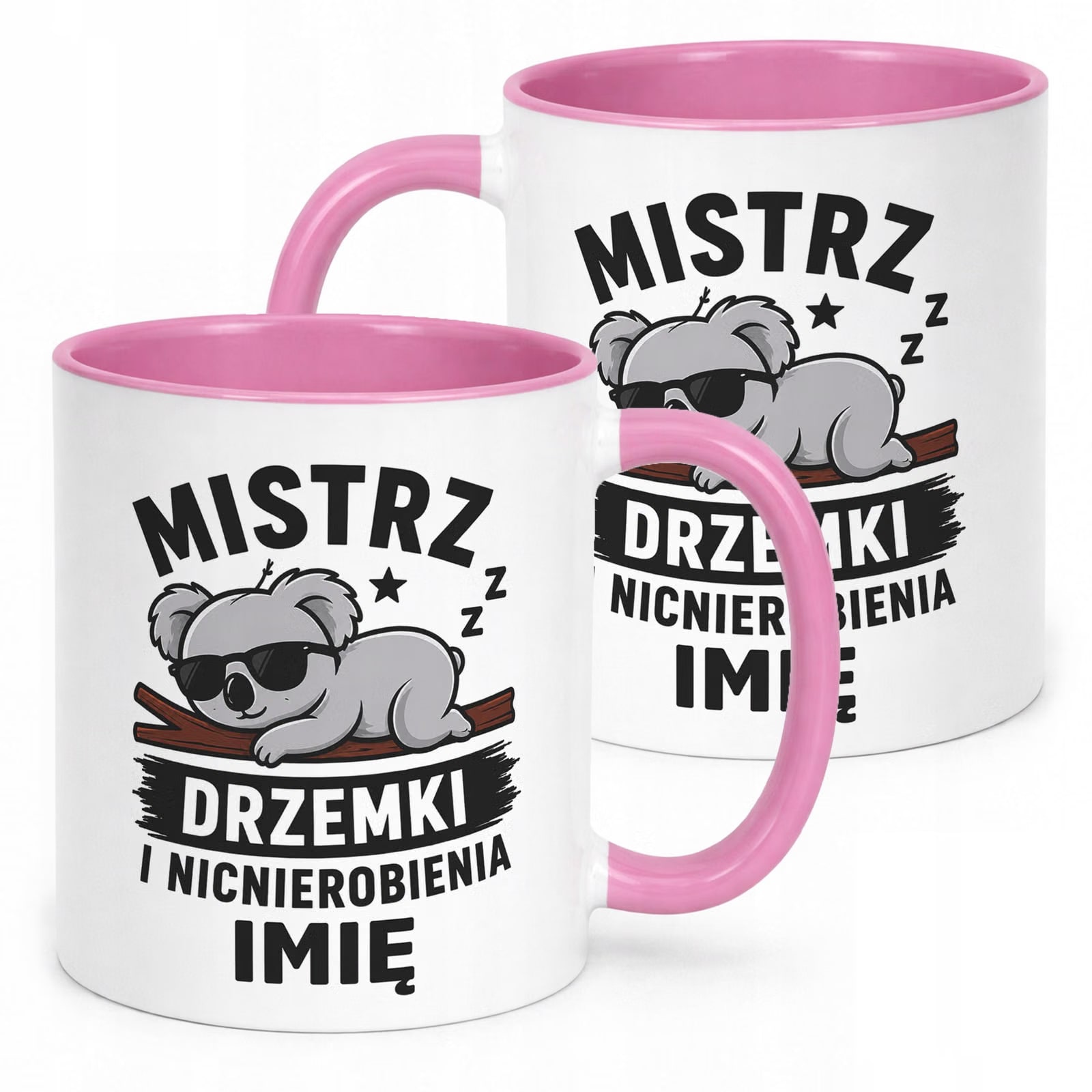 Różowy Kubek personalizowany z nadrukiem Dzień Chłopaka Mężczyzny Prezent