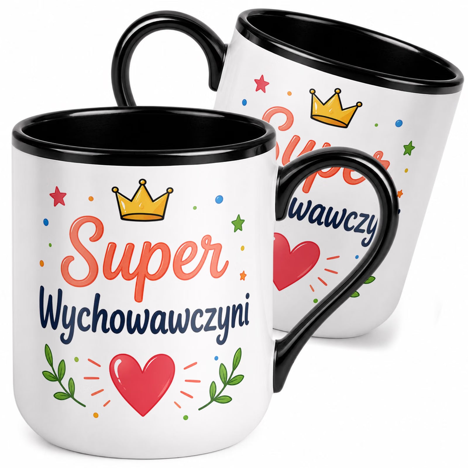 Kubek z nadrukiem Premium Czarny Dzień Nauczyciela Wychowawczyni Prezent