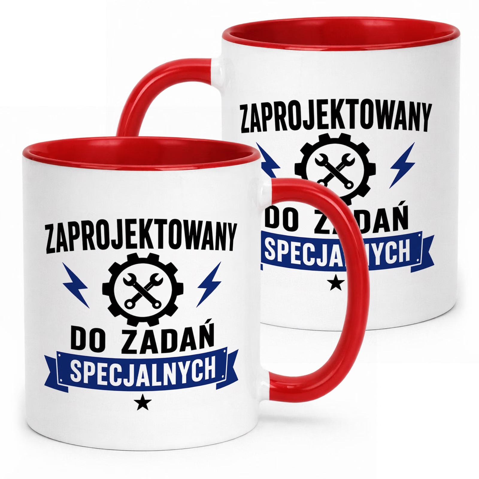 Czerwony Kubek z nadrukiem Dzień Chłopaka Mężczyzny Upominek Prezent